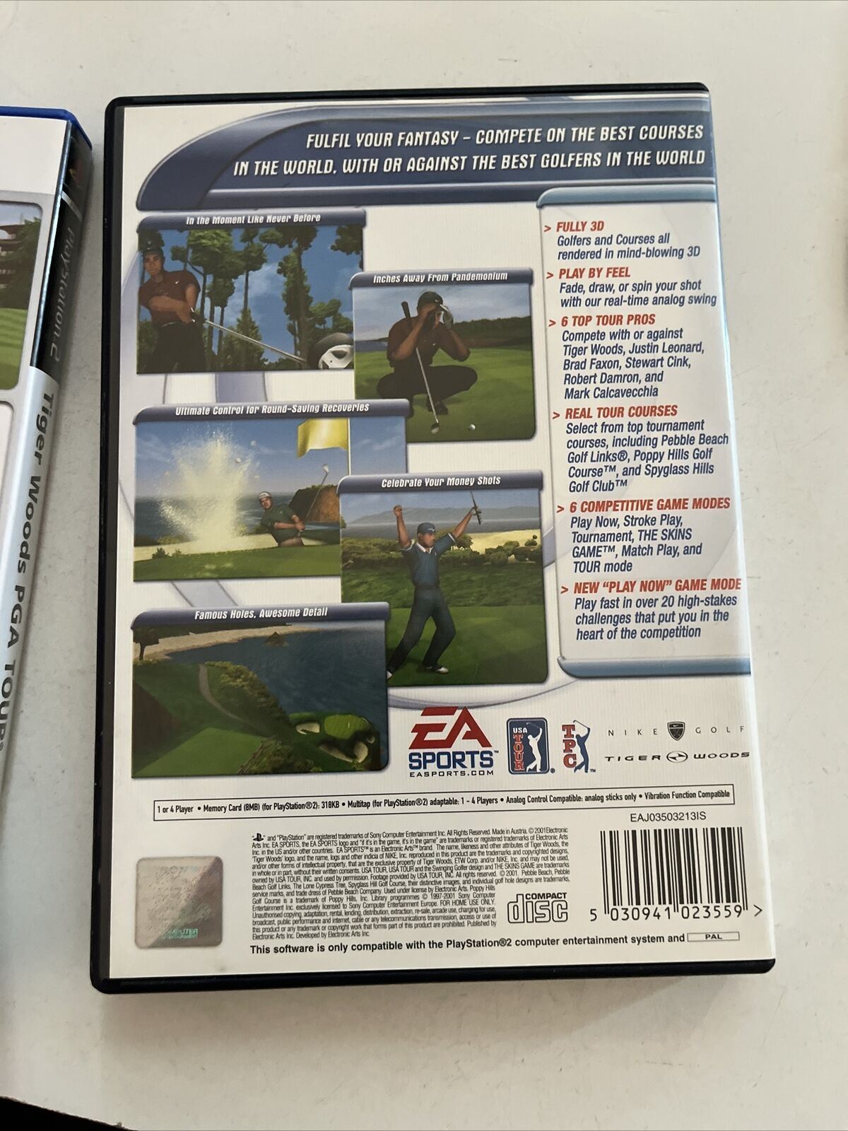 Tiger Woods PGA Tour 2004 & USA Tour 2001 - Playstation 2 (PS2) PAL Manual