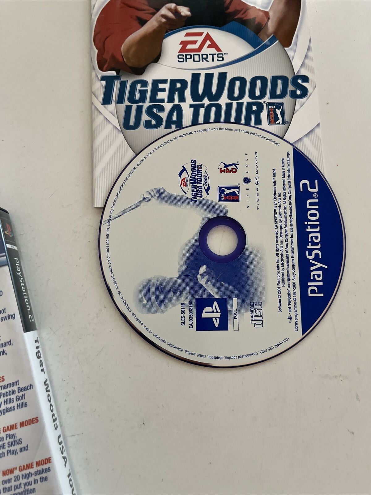 Tiger Woods PGA Tour 2004 & USA Tour 2001 - Playstation 2 (PS2) PAL Manual