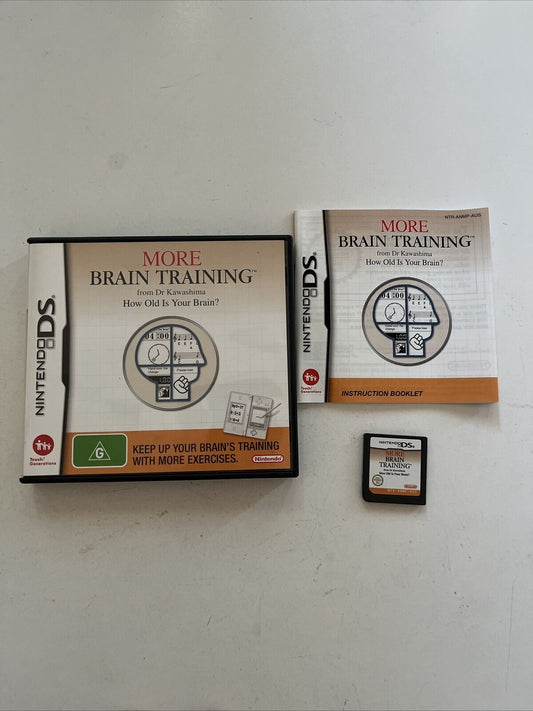 More Brain Training from Dr Kawashima (Nintendo DS, 2007) With Manual