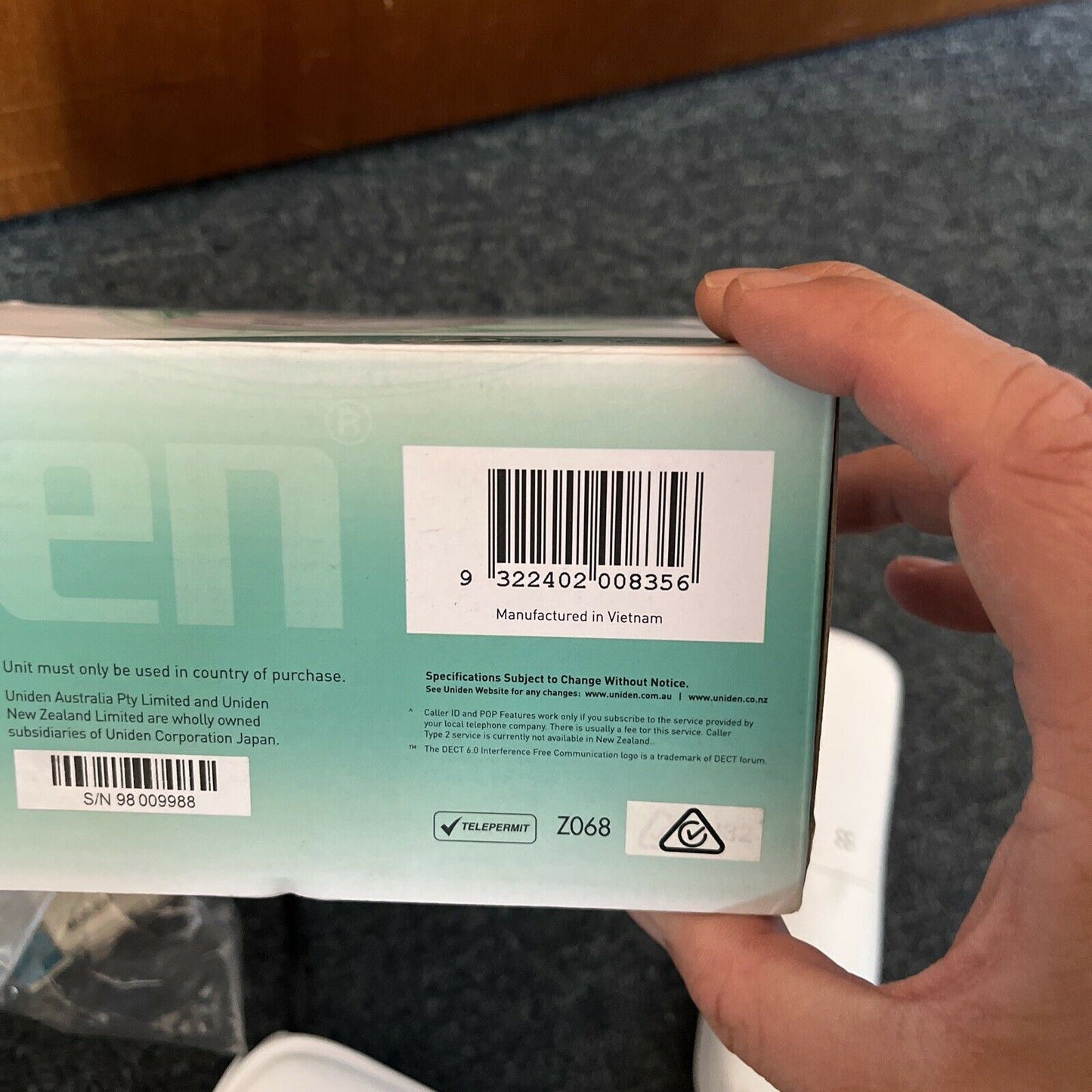 Uniden DECT 1015 Cordless Handset Telephone