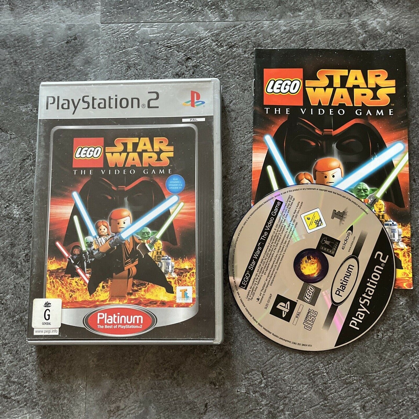 LEGO Star Wars The Video Game PlayStation 2 PS2 with Manual Pal