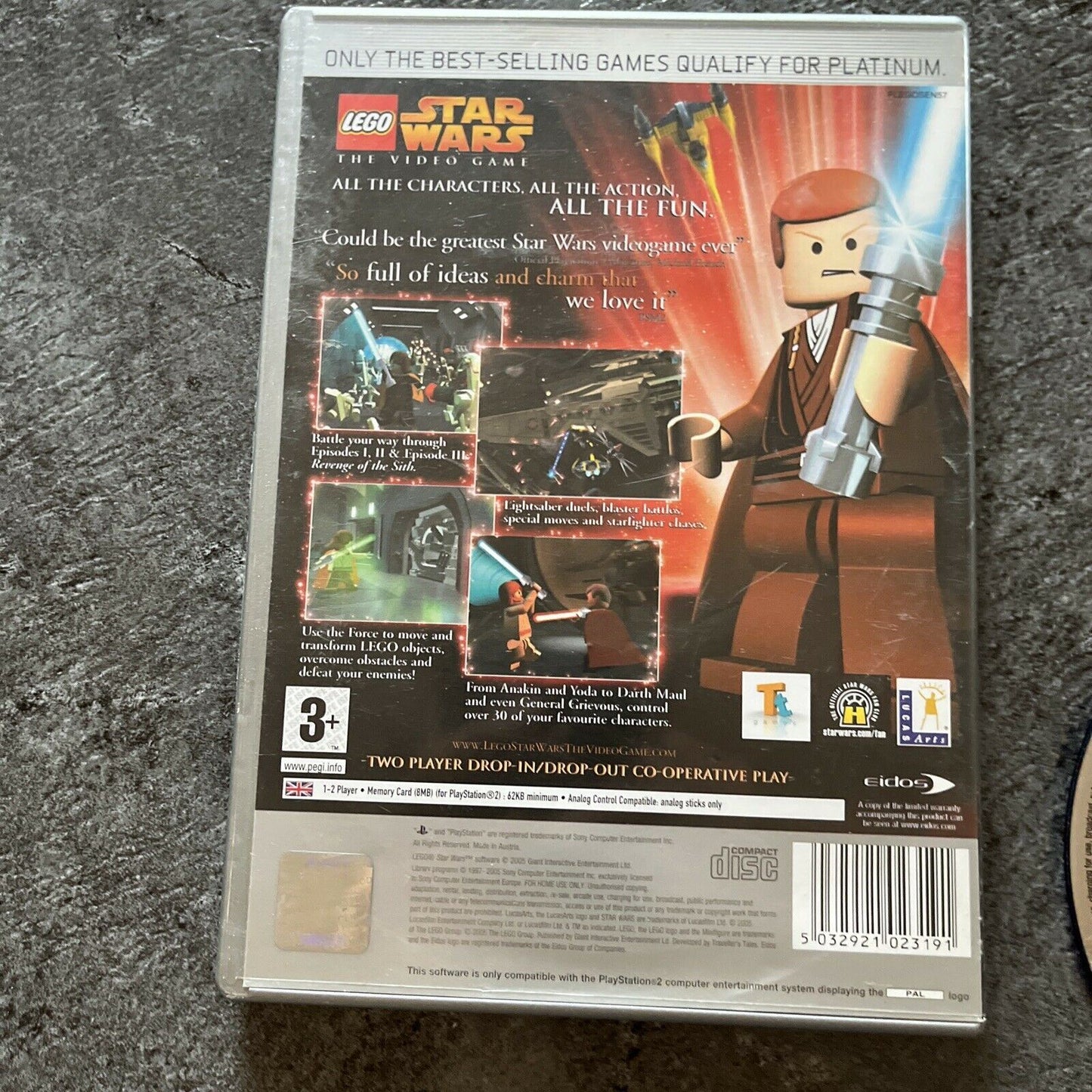 LEGO Star Wars The Video Game PlayStation 2 PS2 with Manual Pal