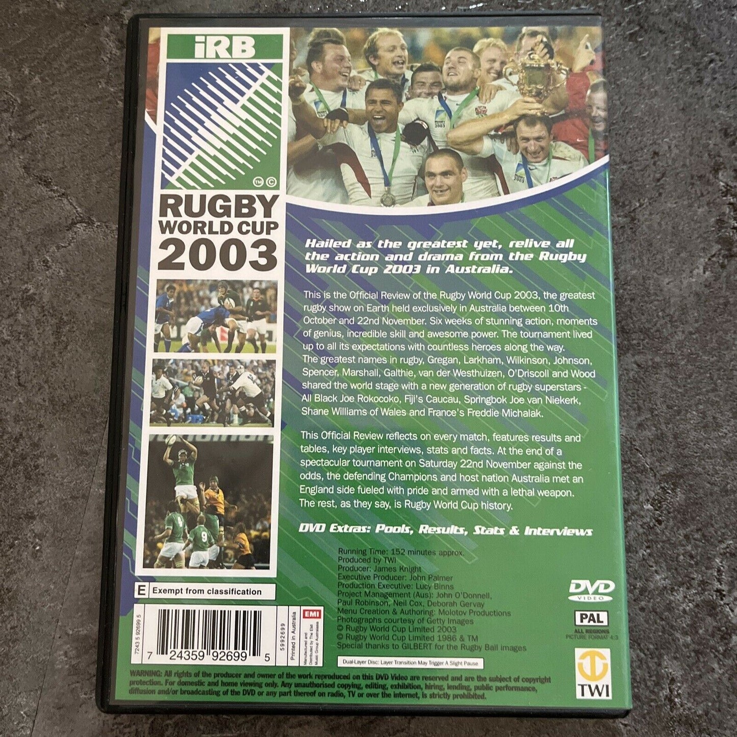 Rugby World Cup 2003 - Official Review (DVD, 2003) All Regions