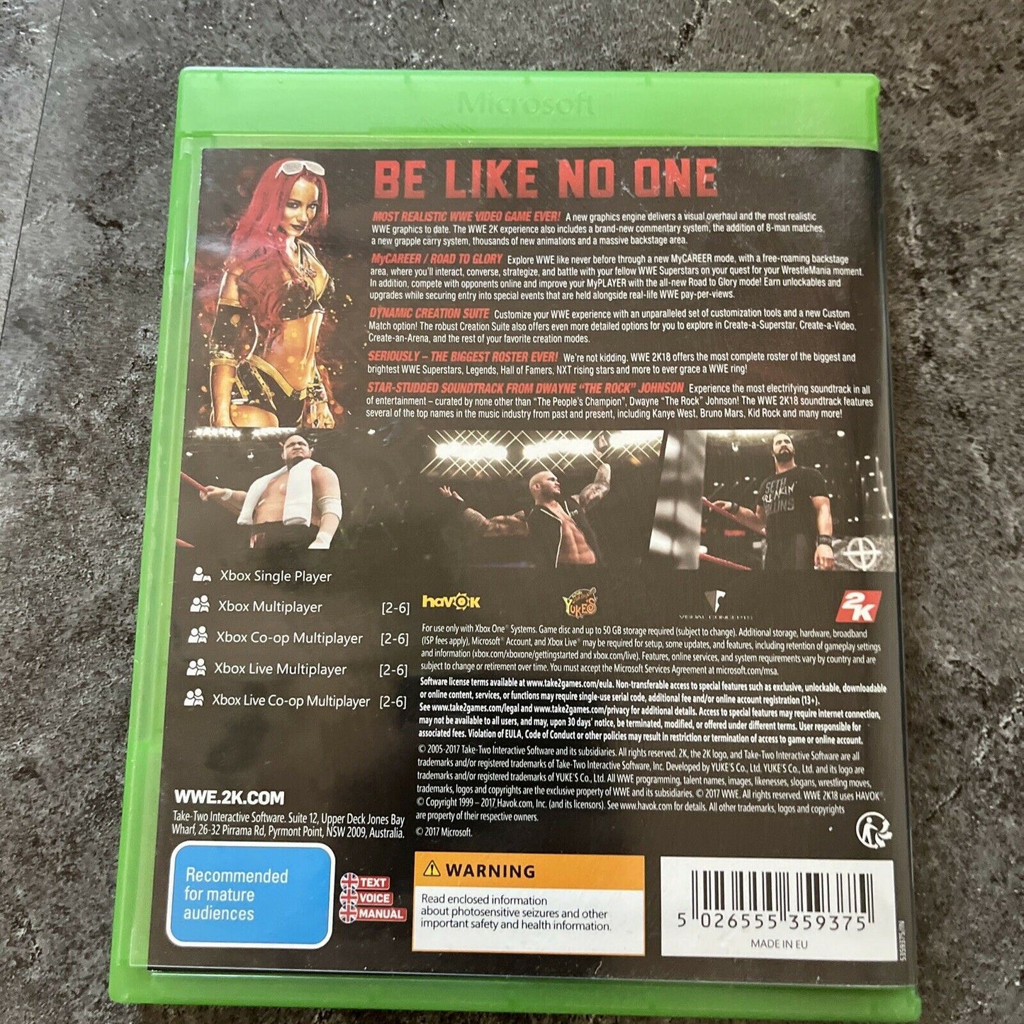 WWE 2K18 for Microsoft Xbox One Series Consoles