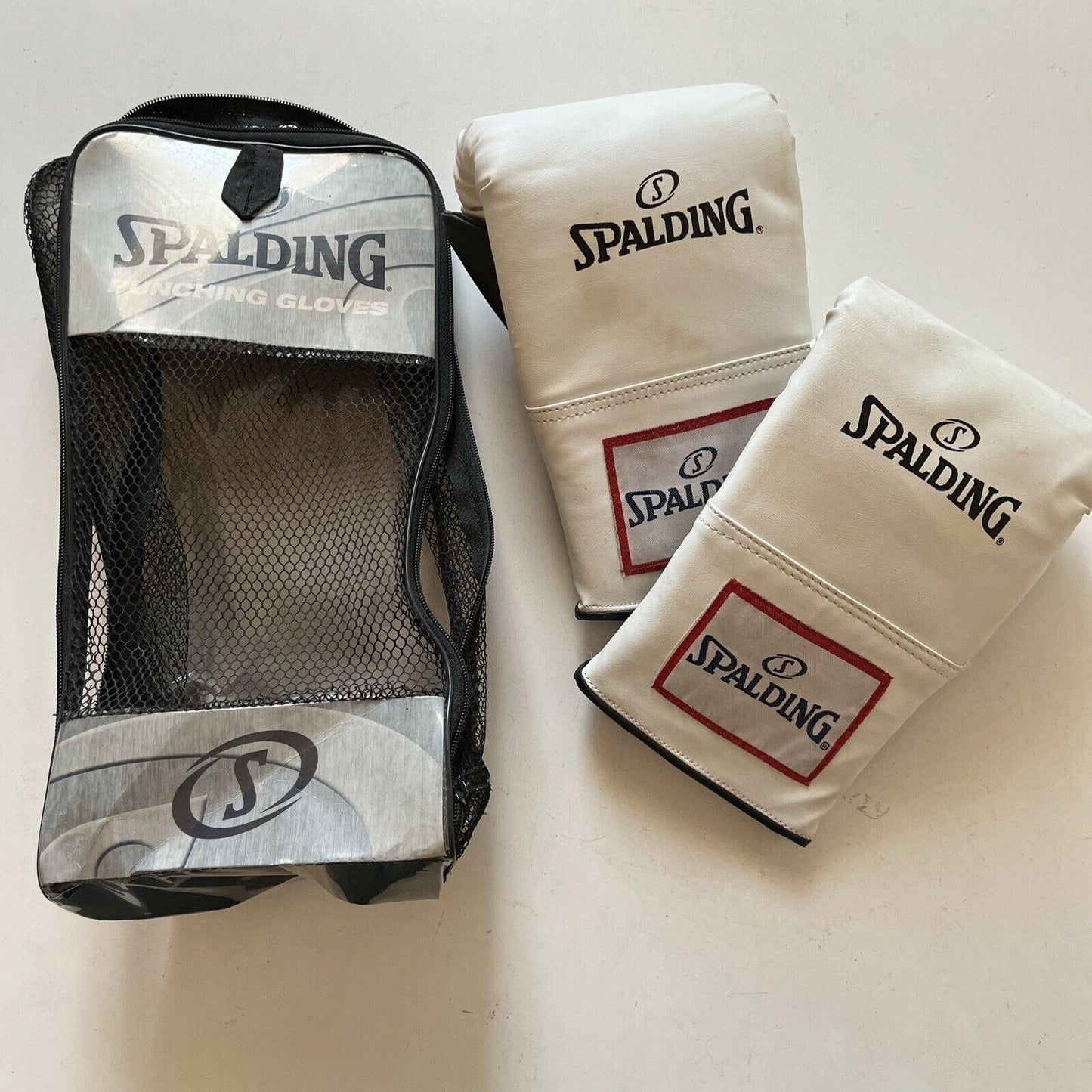 Spalding Punching Boxing Gloves White