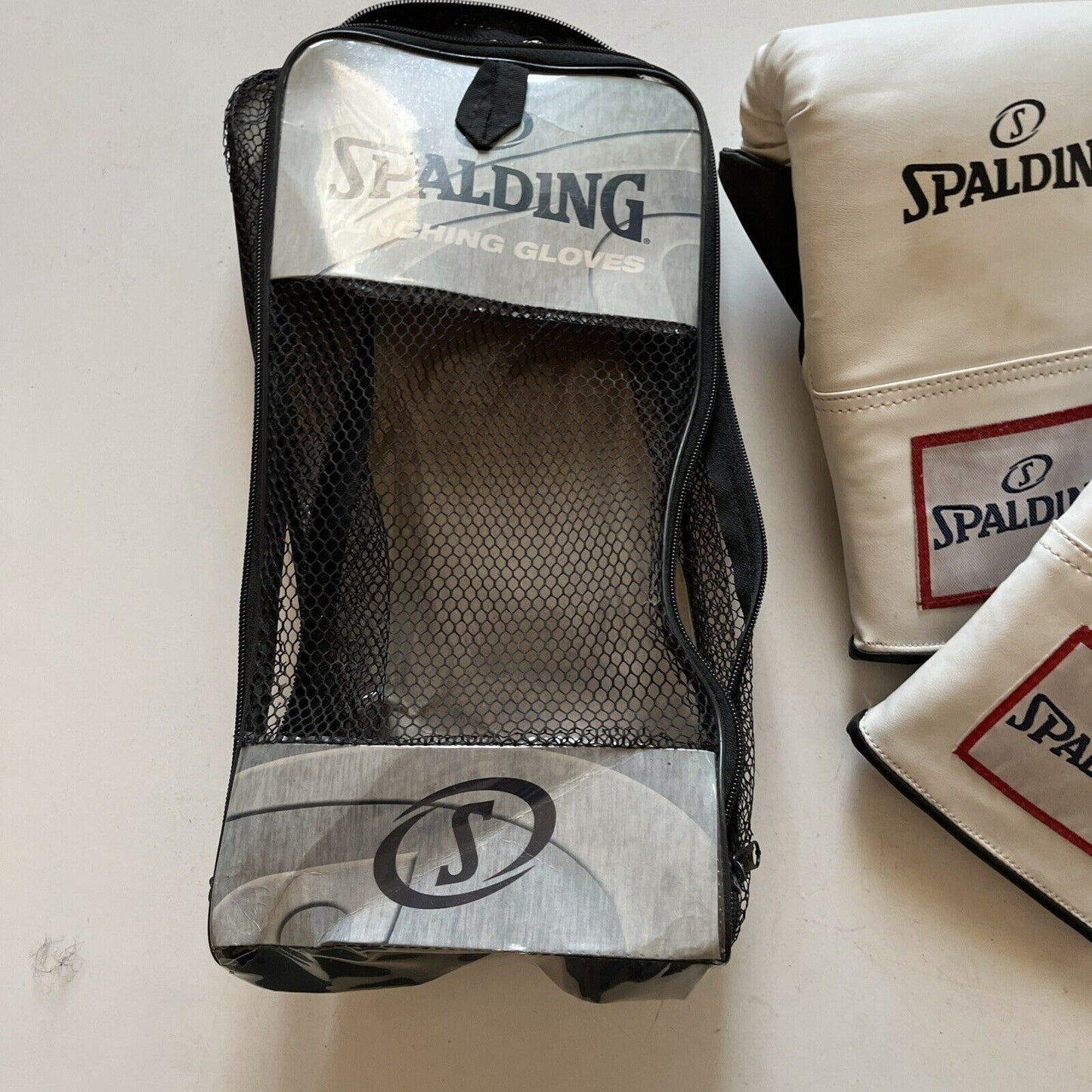 Spalding Punching Boxing Gloves White