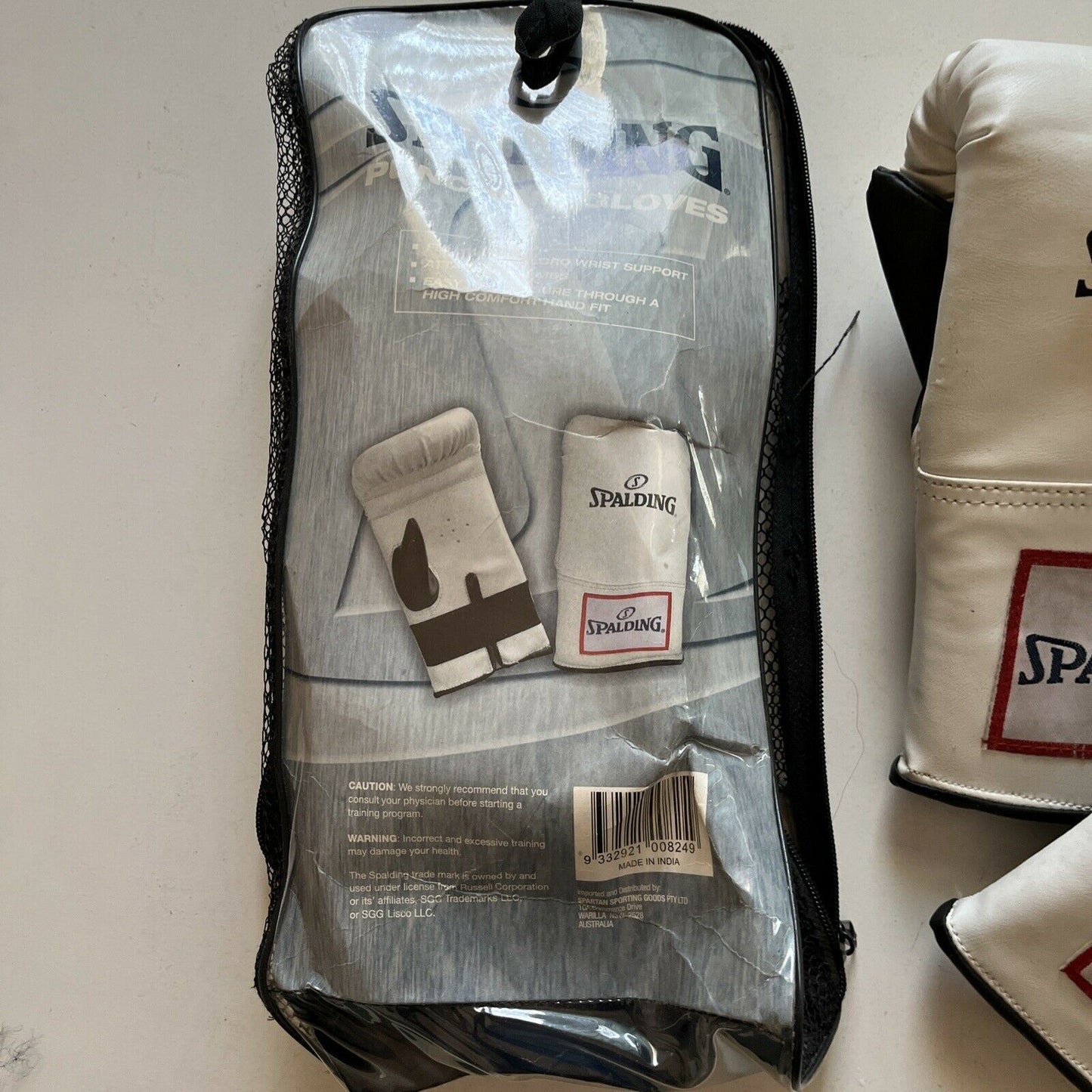 Spalding Punching Boxing Gloves White