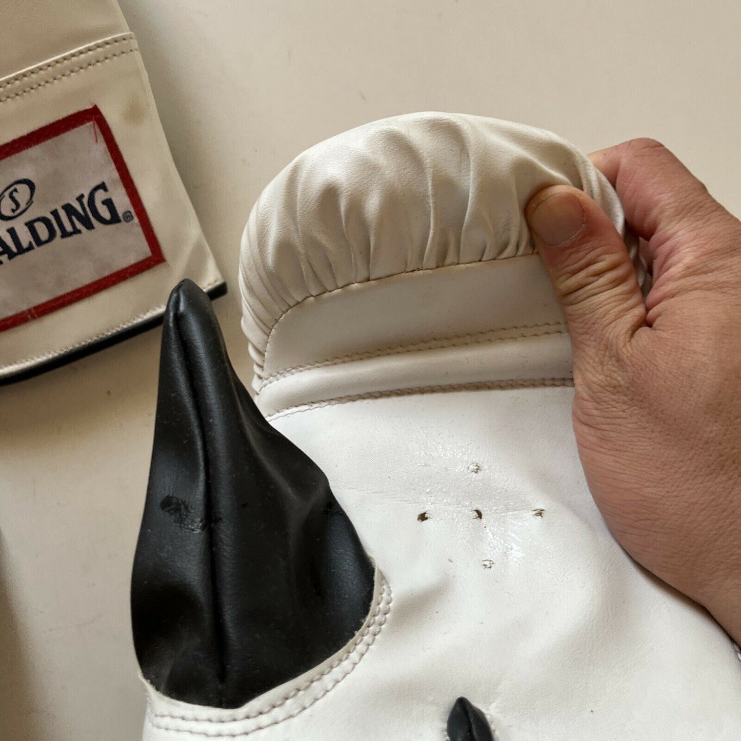 Spalding Punching Boxing Gloves White