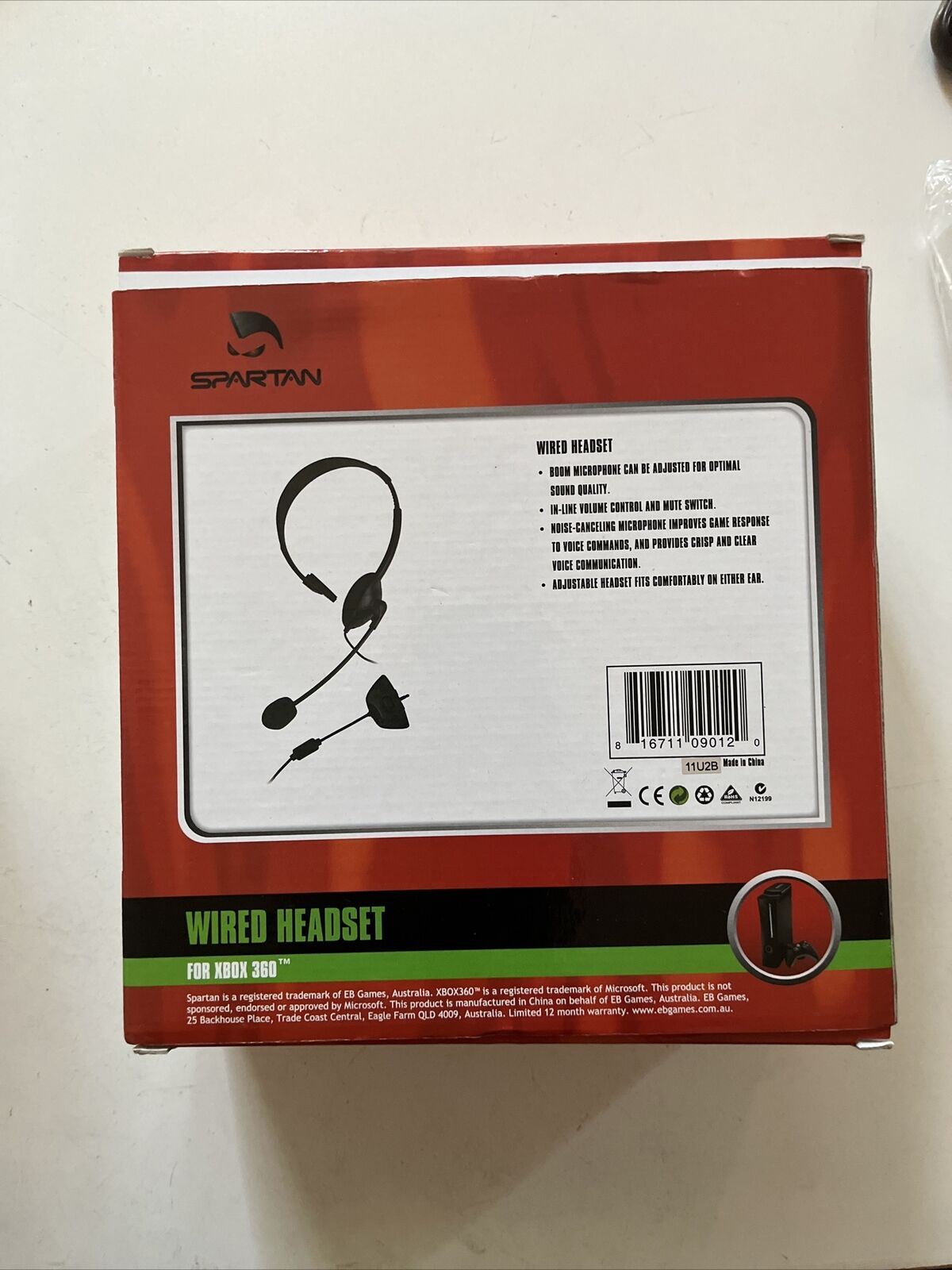 Spartan Game Wired Headset For Xbox 360