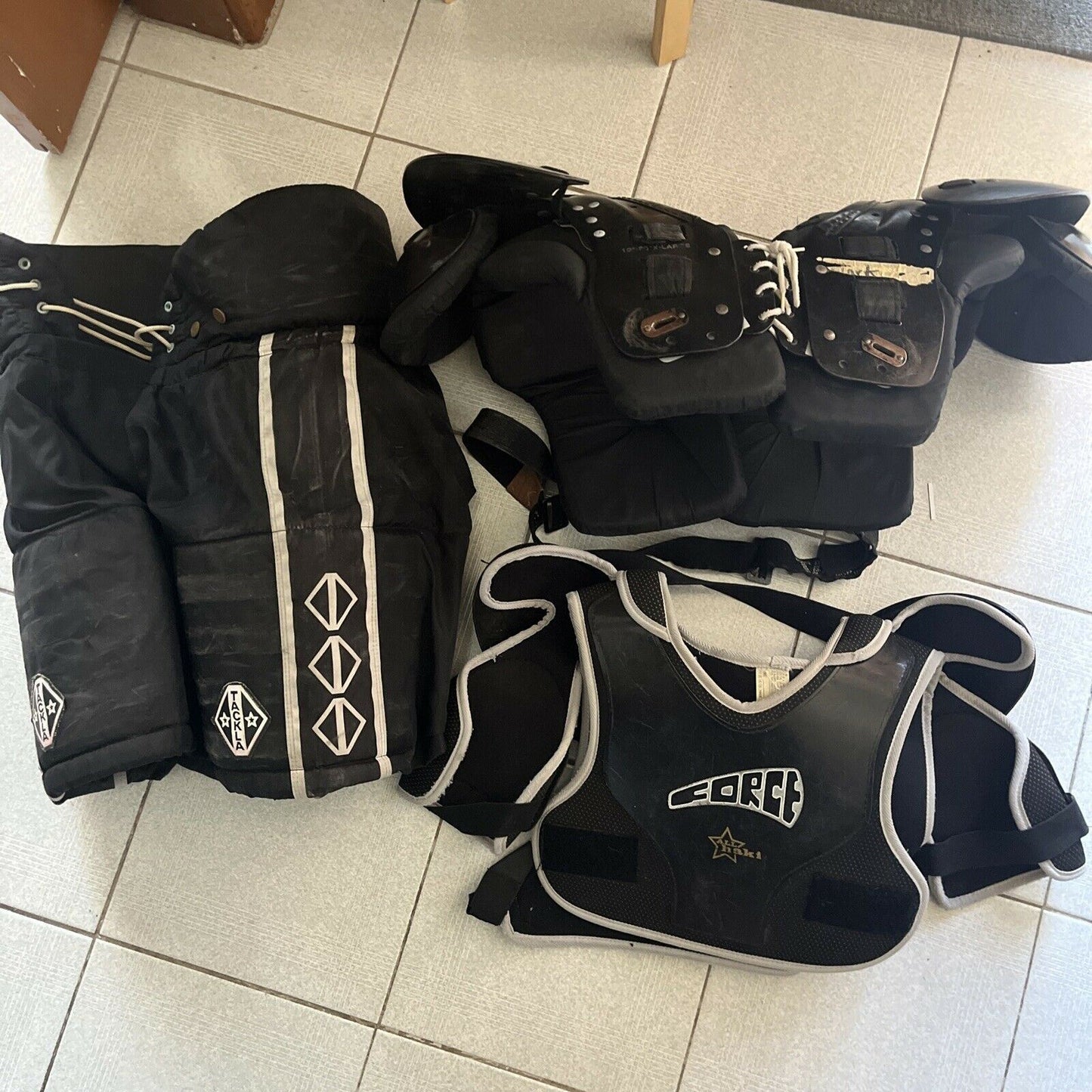 Ice Hockey Tackla Pants, All Haki Force Chest S, Tag Pro 300 Shoulder  X-large