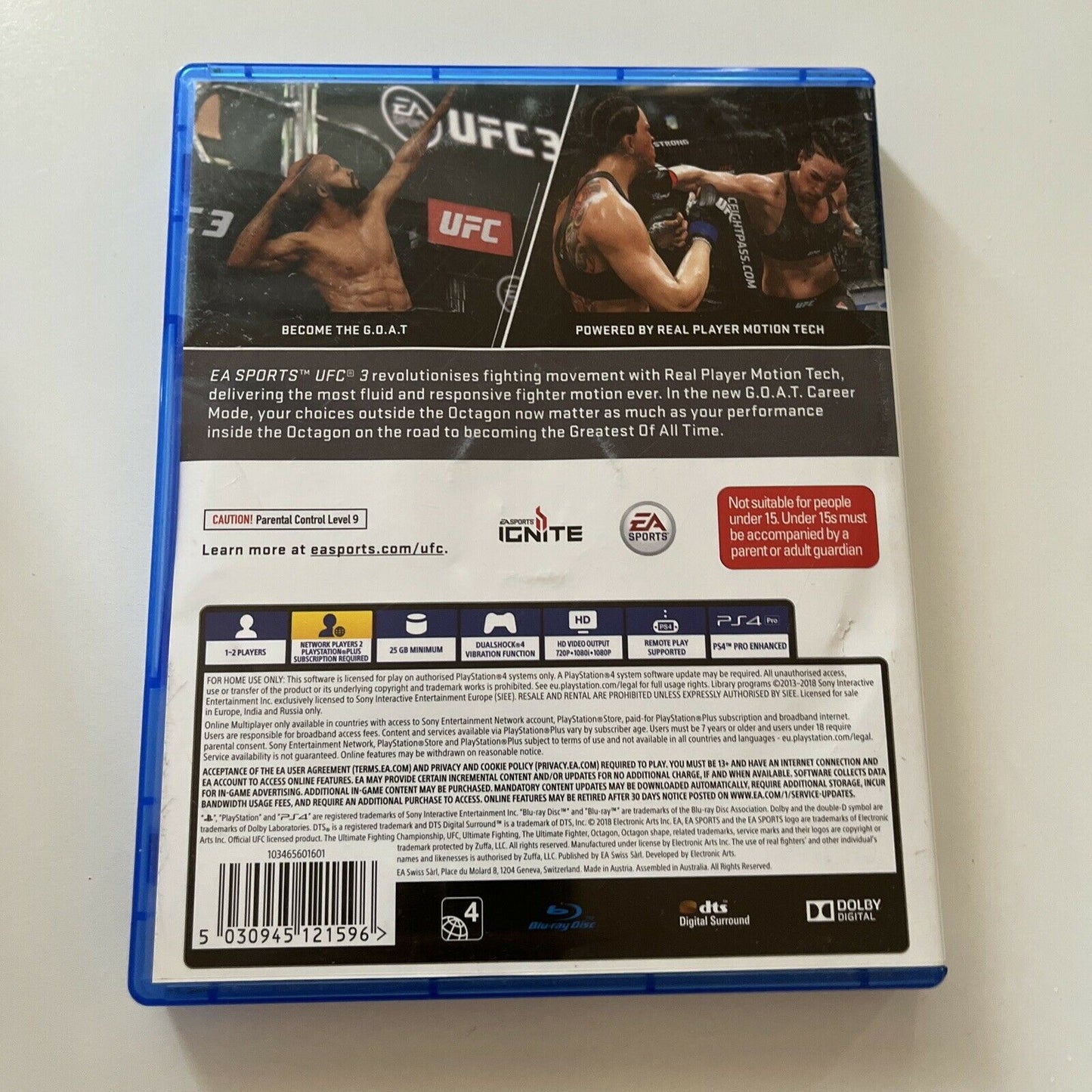 UFC 3 EA SPORTS Ultimate Fighting Sony Playstation 4 PS4 Conor McGregor