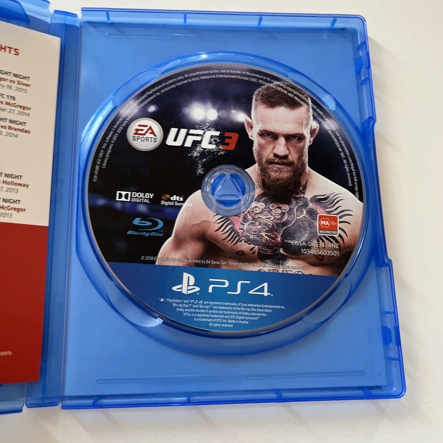 UFC 3 EA SPORTS Ultimate Fighting Sony Playstation 4 PS4 Conor McGregor