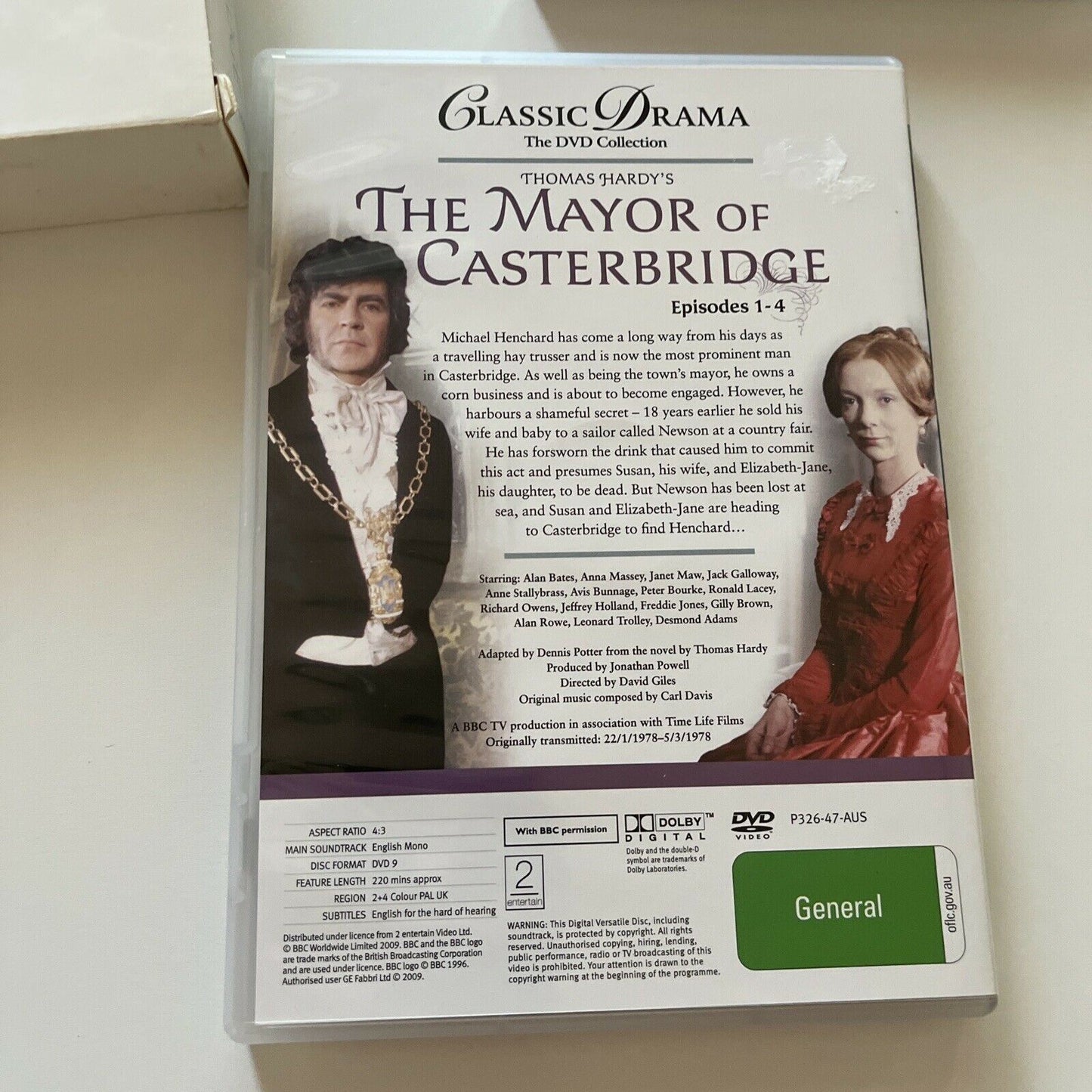 Thomas Hardy's: The Mayor Of Casterbridge (DVD, 1978, 2-Disc) BBC Region 4&2