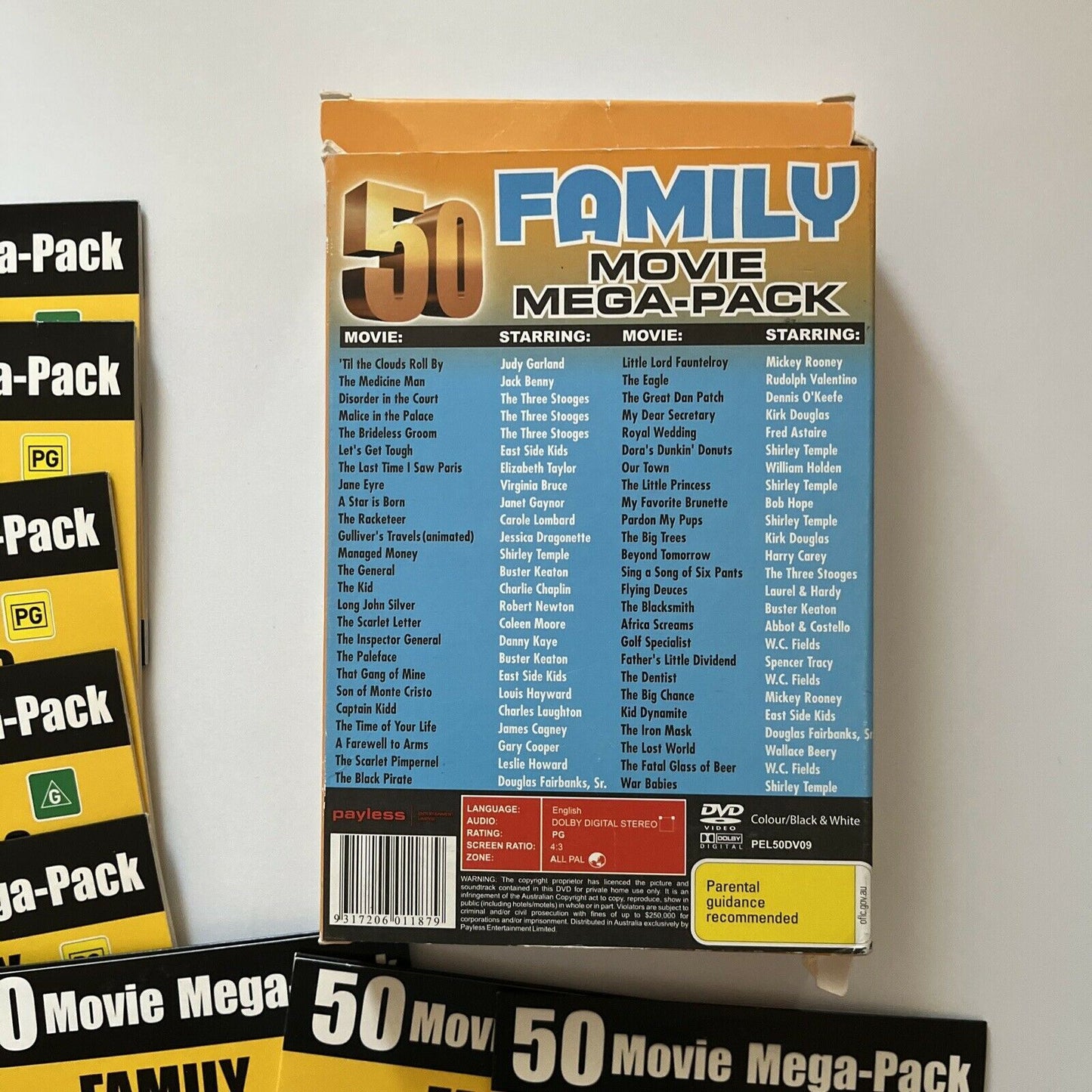 50 Family Movie Mega-Pack DVD (12 Disc) All Regions