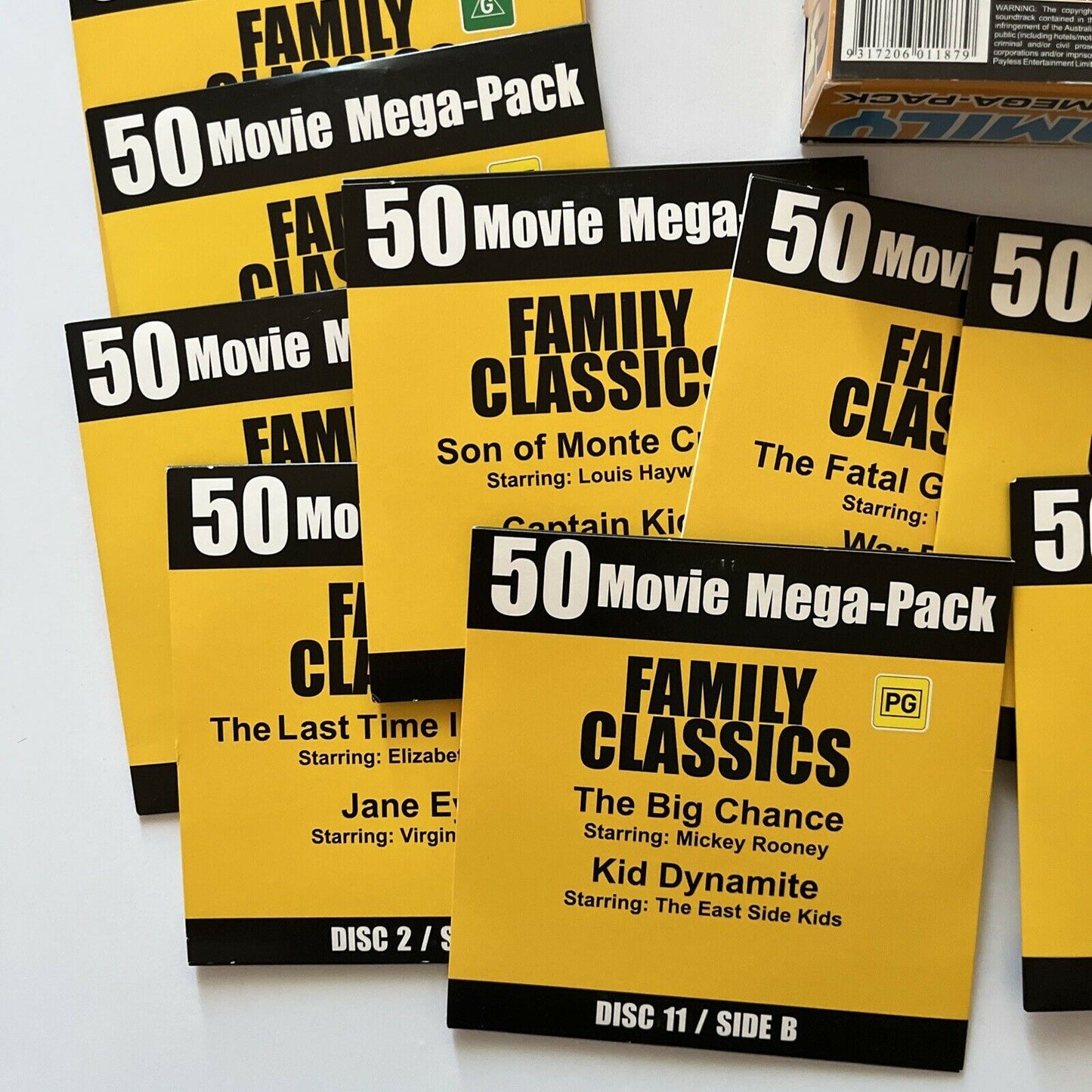 50 Family Movie Mega-Pack DVD (12 Disc) All Regions