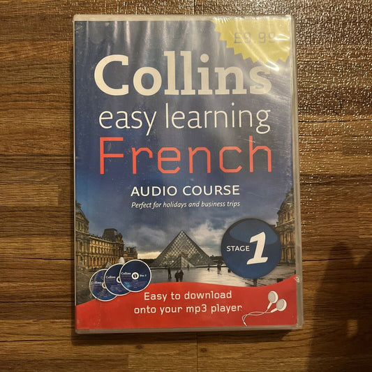 *New Sealed* Collins Easy Learning French Audio Course - Stage 1 CD 3-Disc