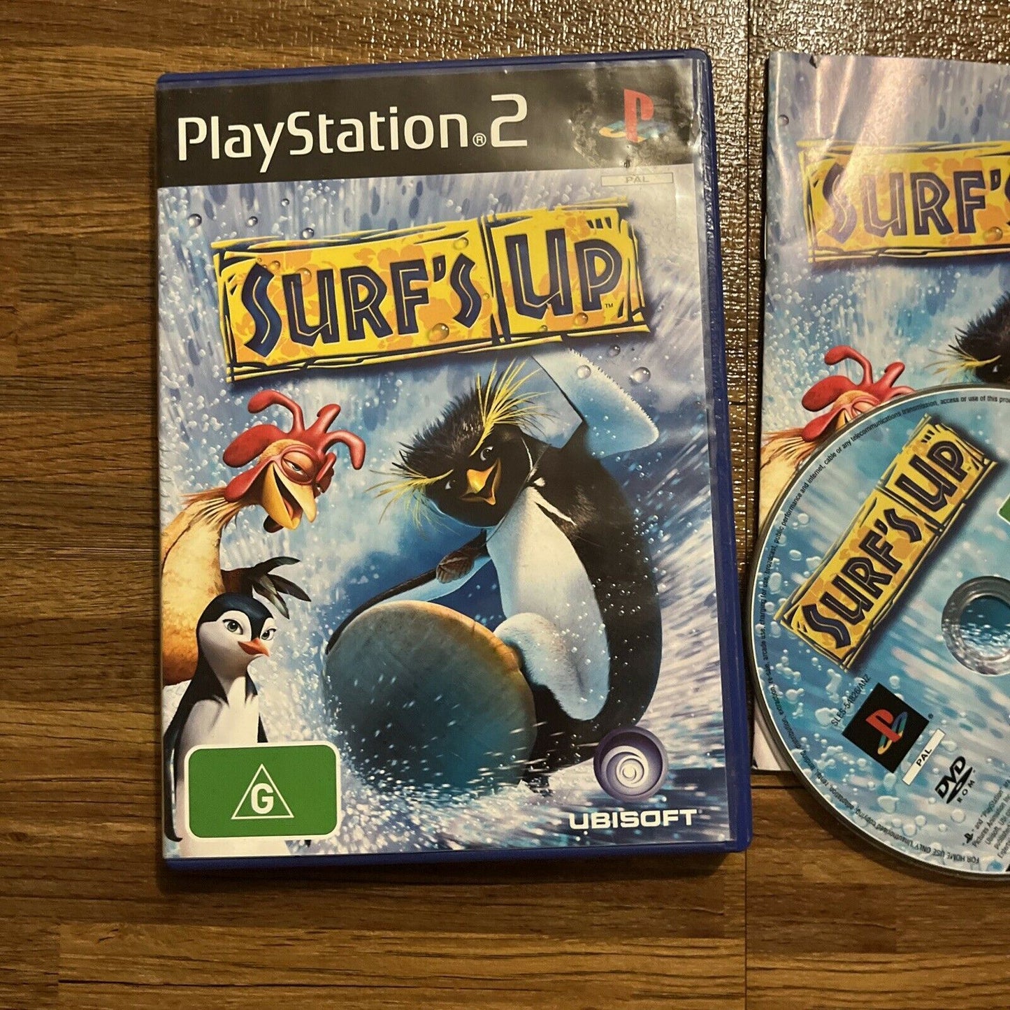 Surf's Up (Sony PlayStation 2 PS2, 2007) Ubisoft Penguins PAL With Manual