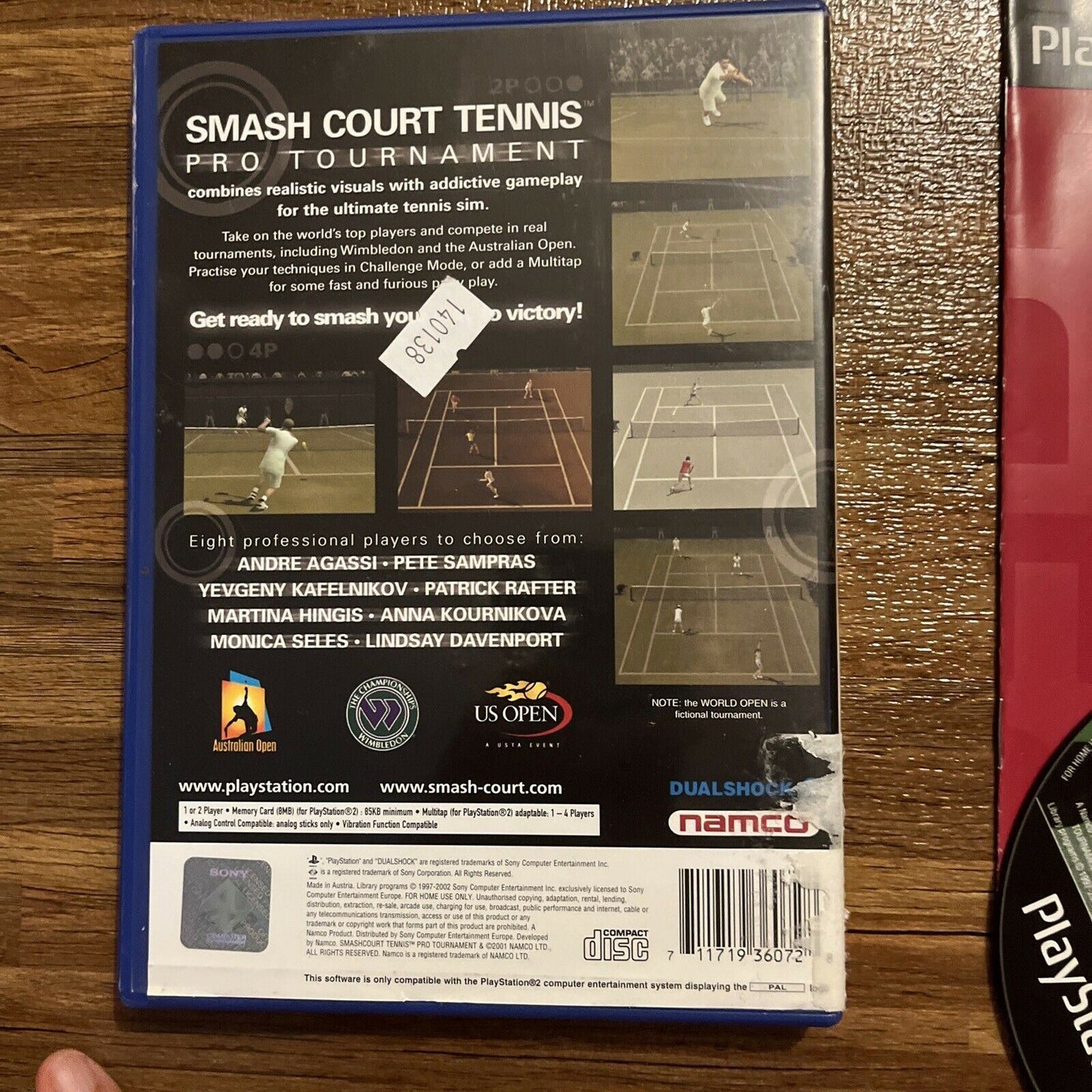 Smash Court Tennis Pro Tournament - Playstation PS2 Game With Manual PAL