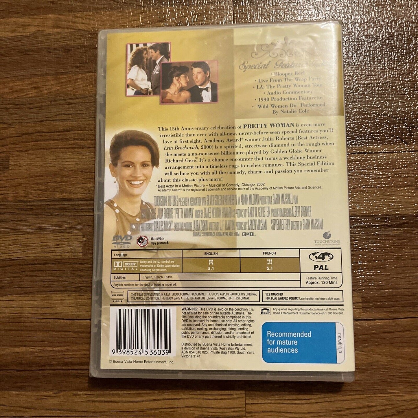 *New Sealed* Pretty Woman - 15th Anniversary Edition (DVD, 1990) Region 4