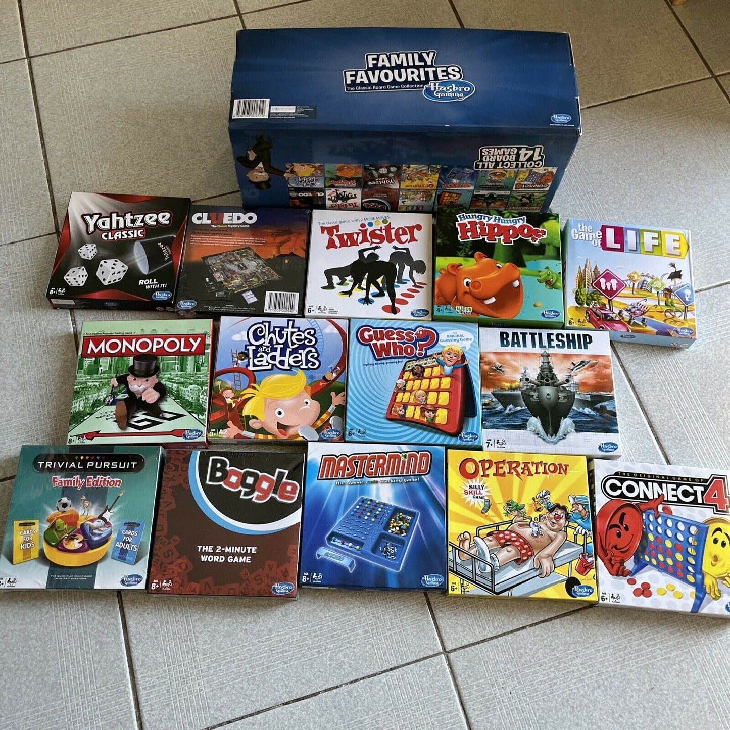 14x Hasbro Family Favourites Classic Mini Board Games