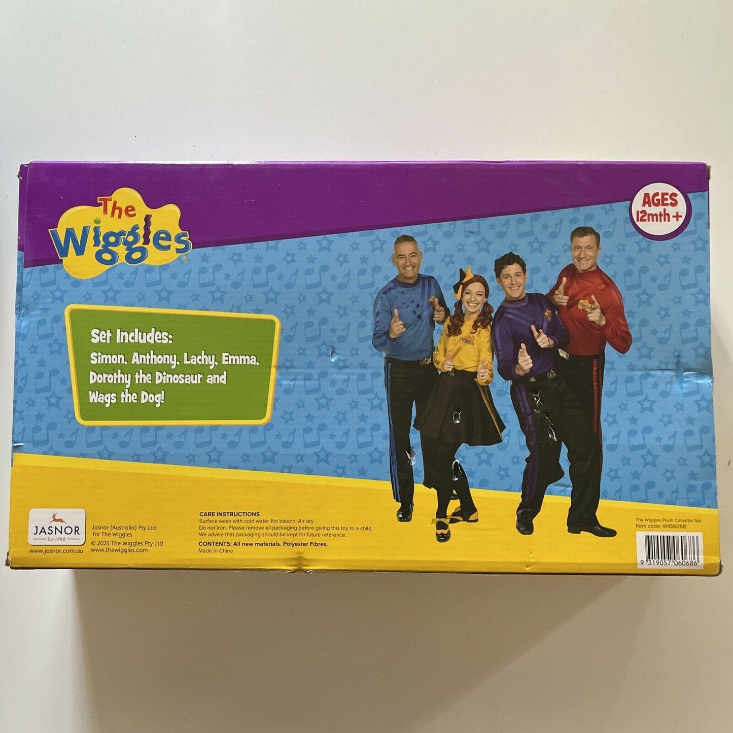 The Wiggles Collector Set Plush Toys: Simon, Anthony, Lachy, Emma, Dorothy, Wags