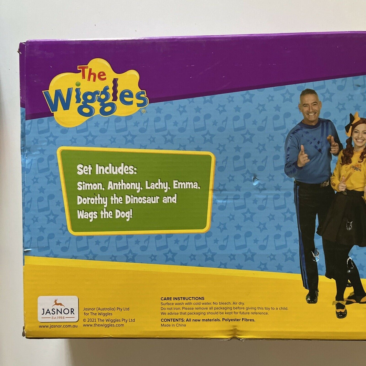 The Wiggles Collector Set Plush Toys: Simon, Anthony, Lachy, Emma, Dorothy, Wags