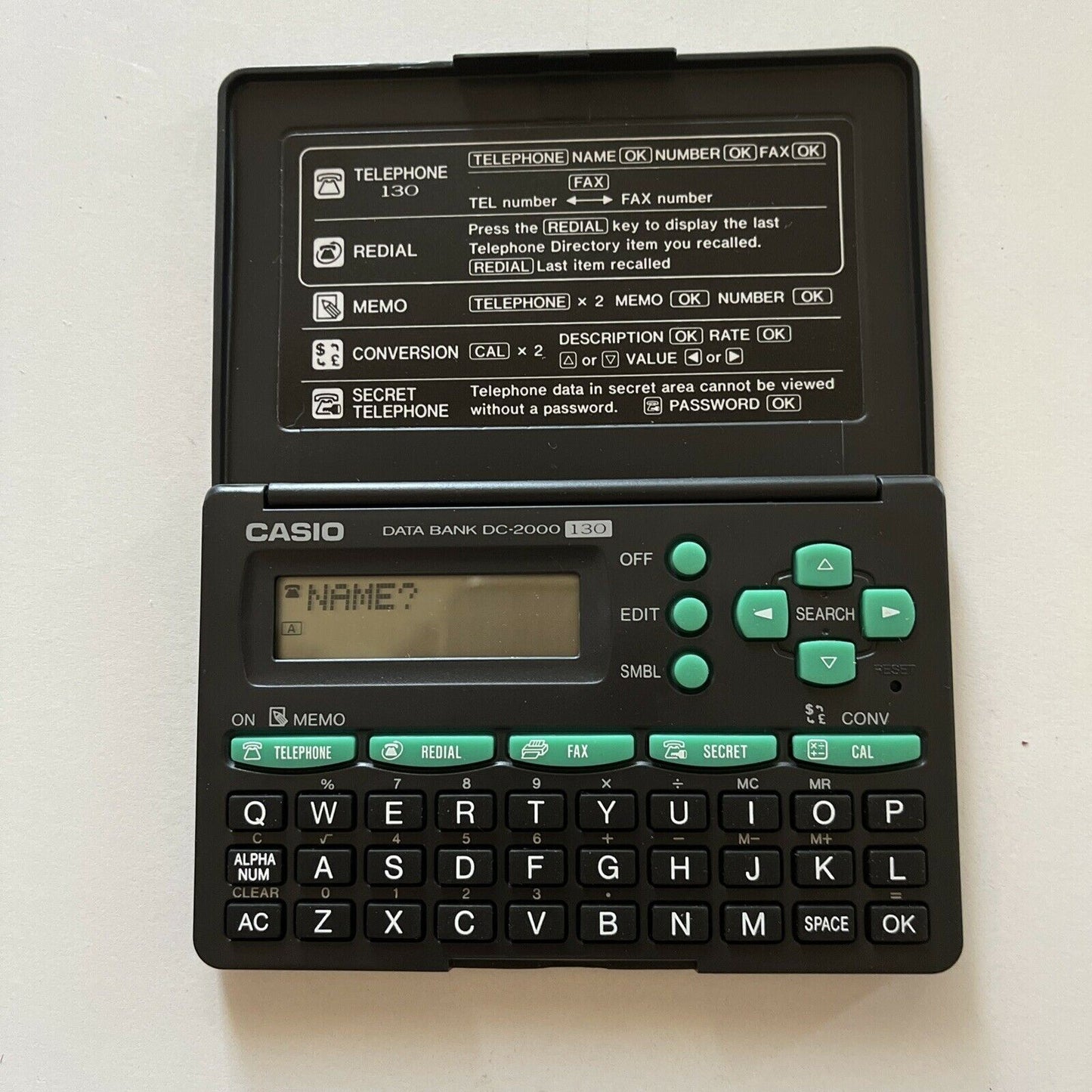 Casio DATA Bank DC-2000 130 Digital Organizer