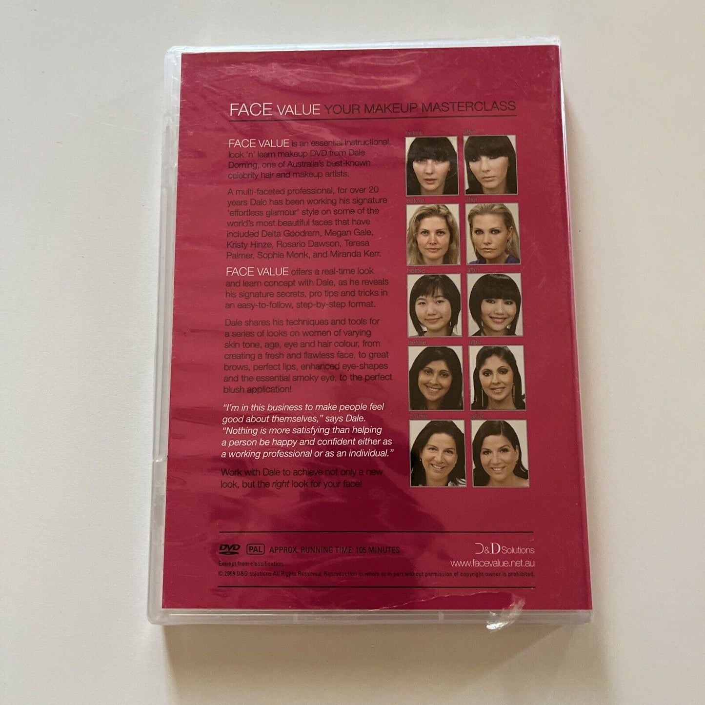 *New Sealed* Face Value - Your Makeup Masterclass - Dale Dorning (DVD, 2009)