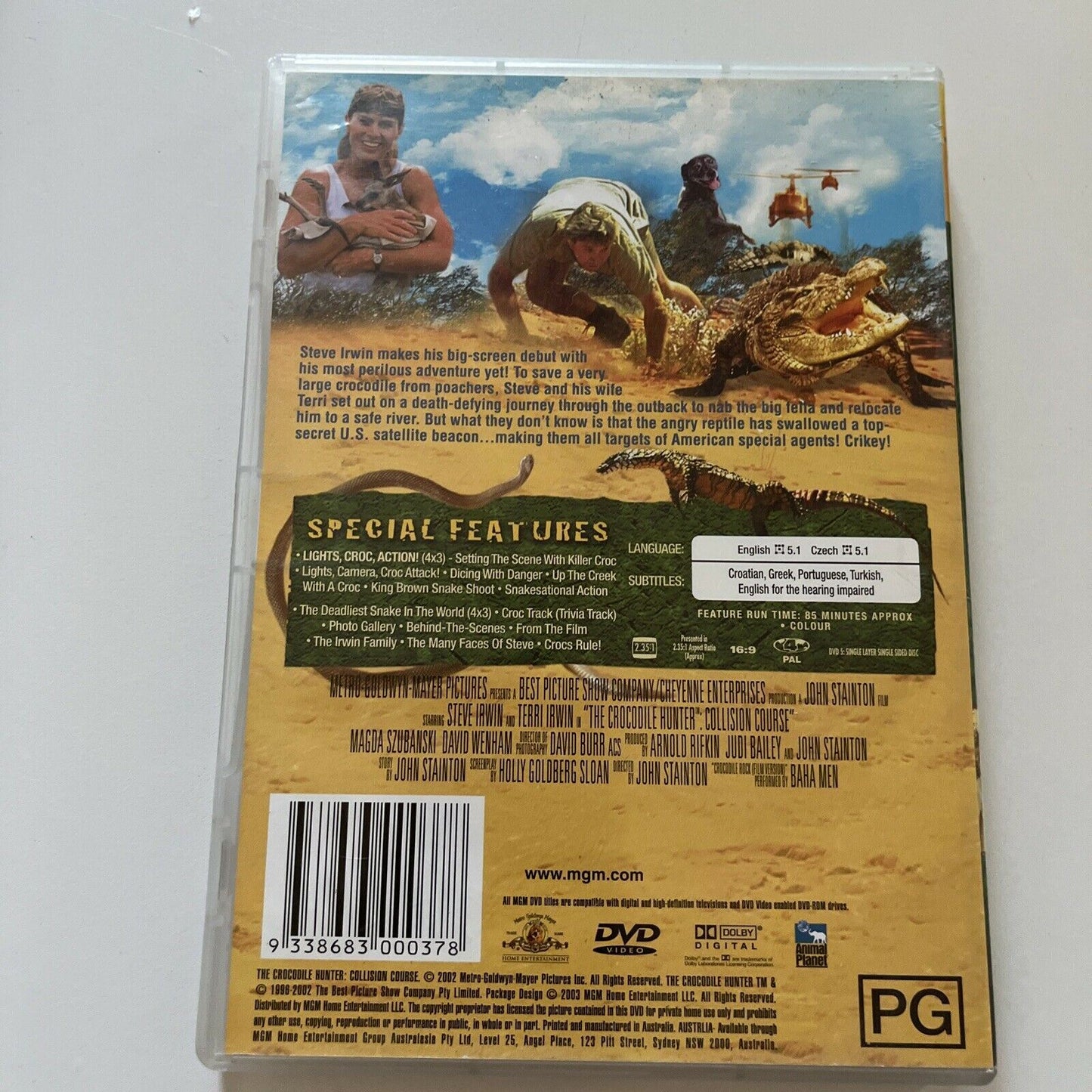 Steve  Irwin:  The Crocodile Hunter  - Collision Course  (DVD, 2002) Region 4