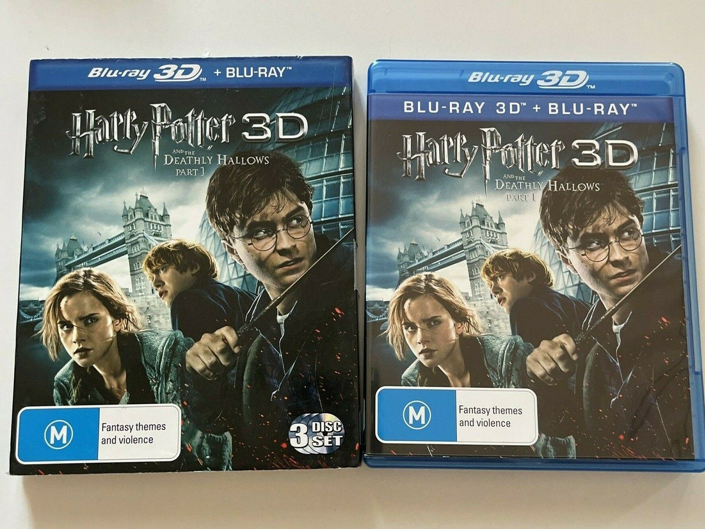Harry Potter And The Deathly Hallows: Part 1 (Blu-ray 3D, 2010, 3-Disc) Region B