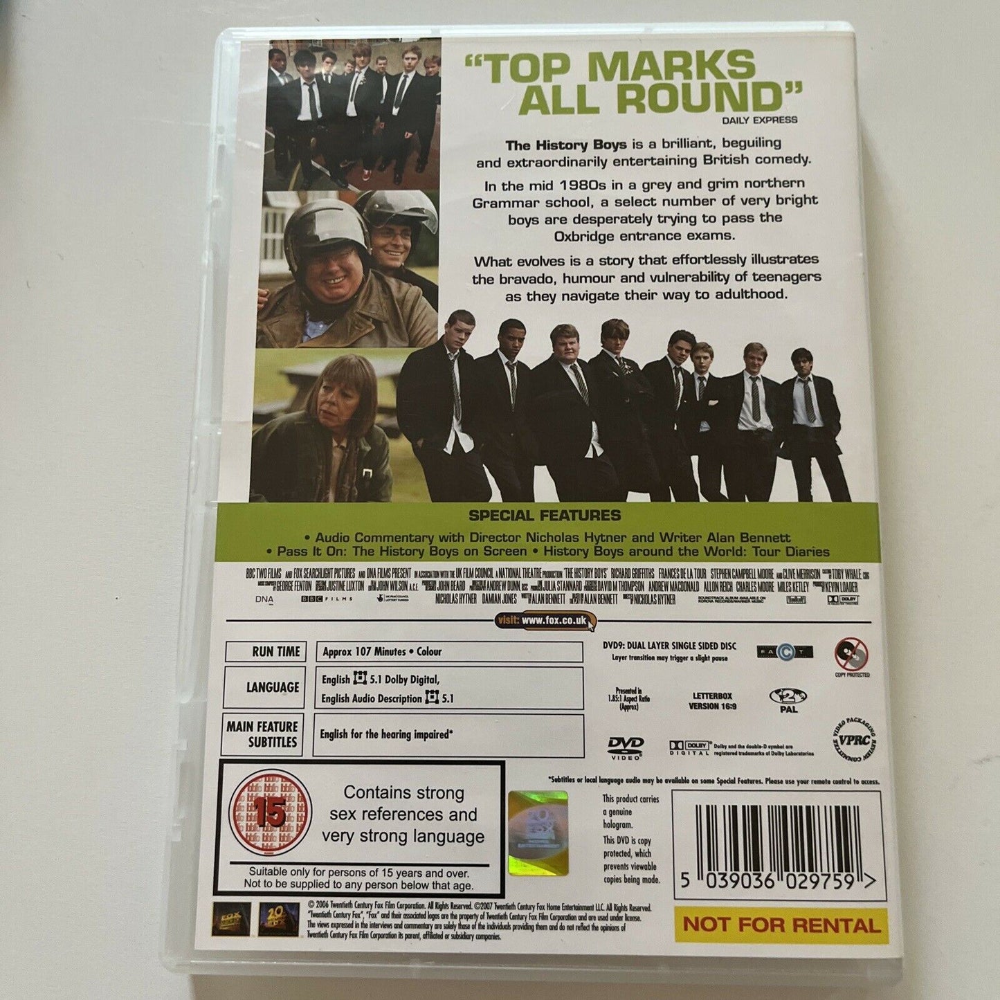 The History Boys (DVD, 2006) Clive Merrison, Frances De La Tour Region 2