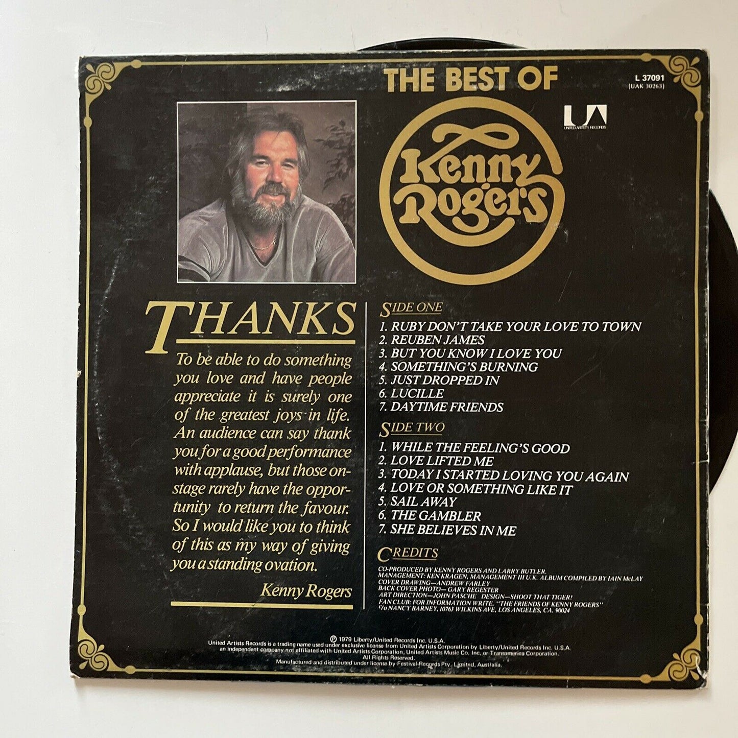 Kenny Rogers - The Best of Kenny Rogers (VINYL LP, 1979)