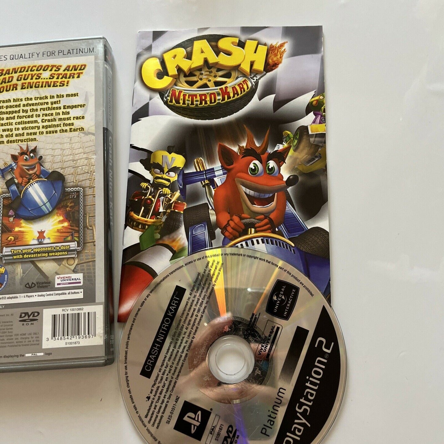 Crash Nitro Kart - Sony PlayStation 2  Complete & Manual - PAL