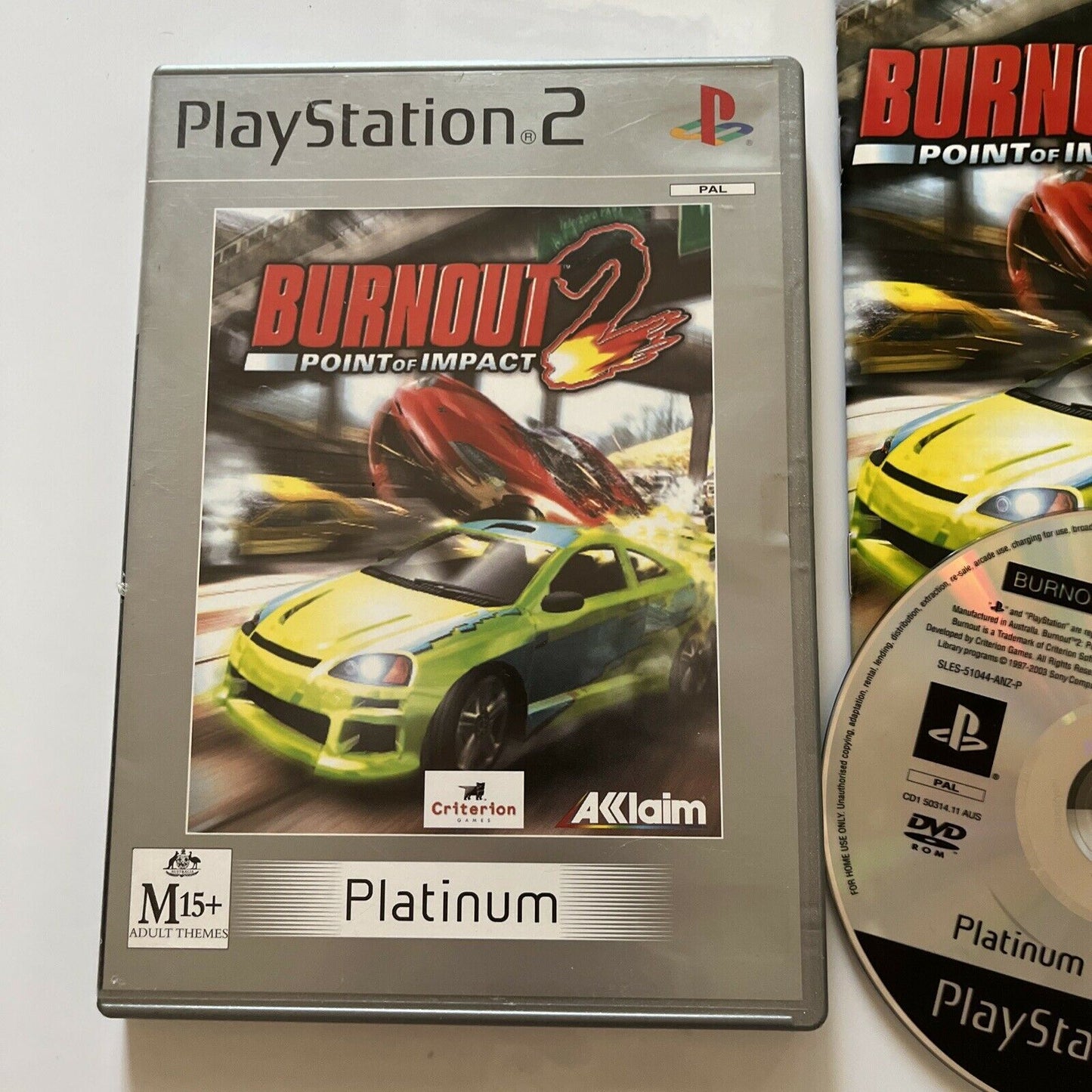 Burnout 2 Point of Impact PS2 (Platinum) PAL With Manual