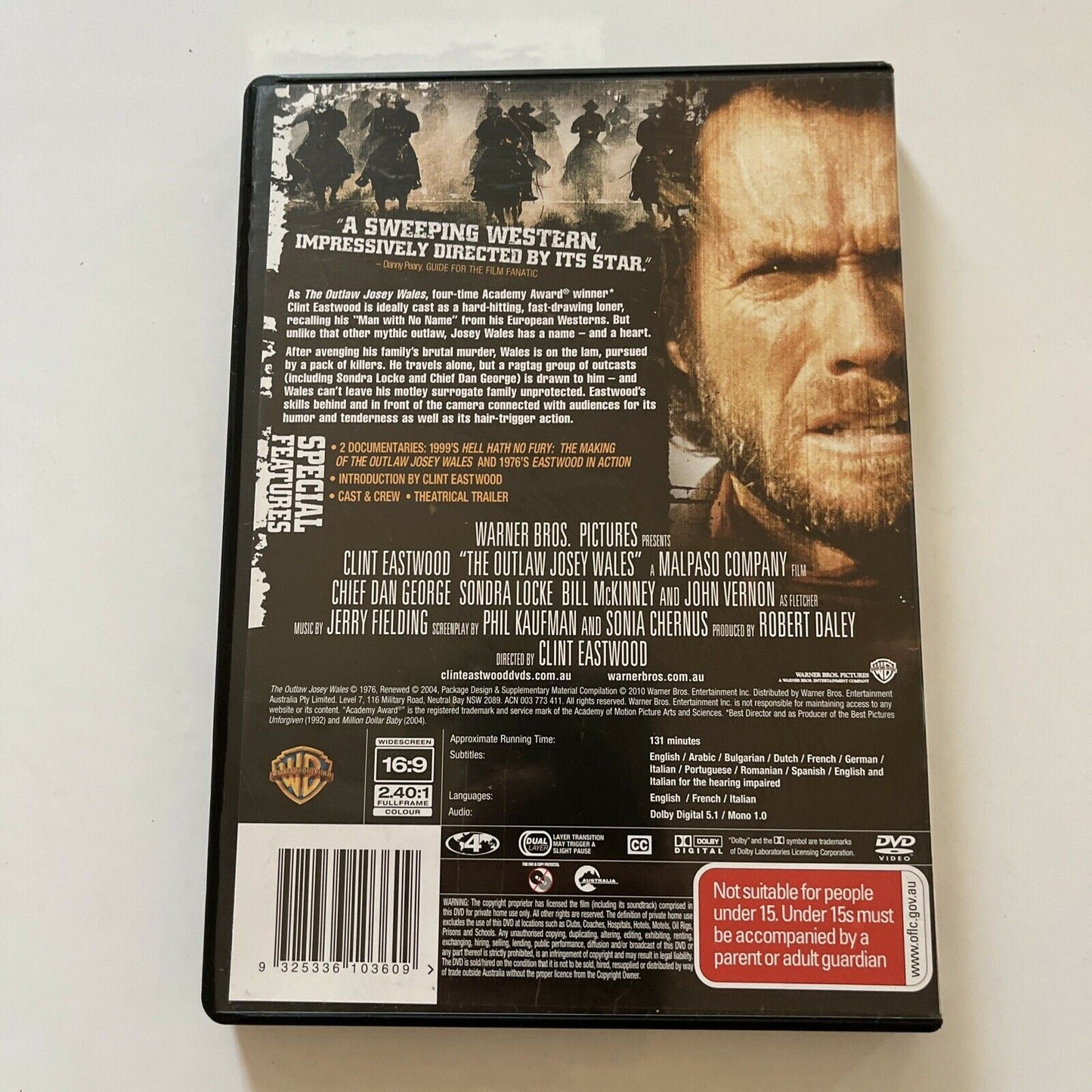 The Outlaw Josey Wales (DVD, 1976) Clint Eastwood. Region 4