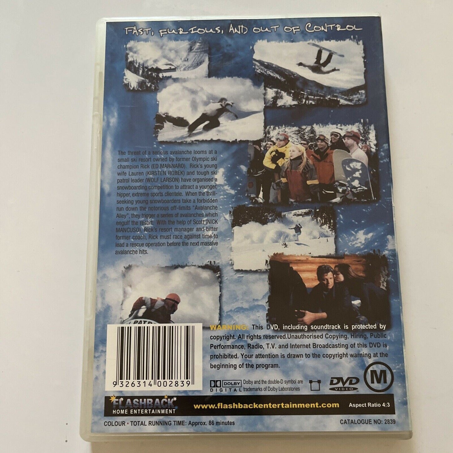 Avalanche Alley (DVD, 2001) Ed Marinaro, Nick Mancuso, Kirsten Robek All Regions