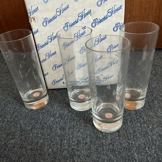 4x Princess House Heritage BeverageWare 523 - Made In USA 1992