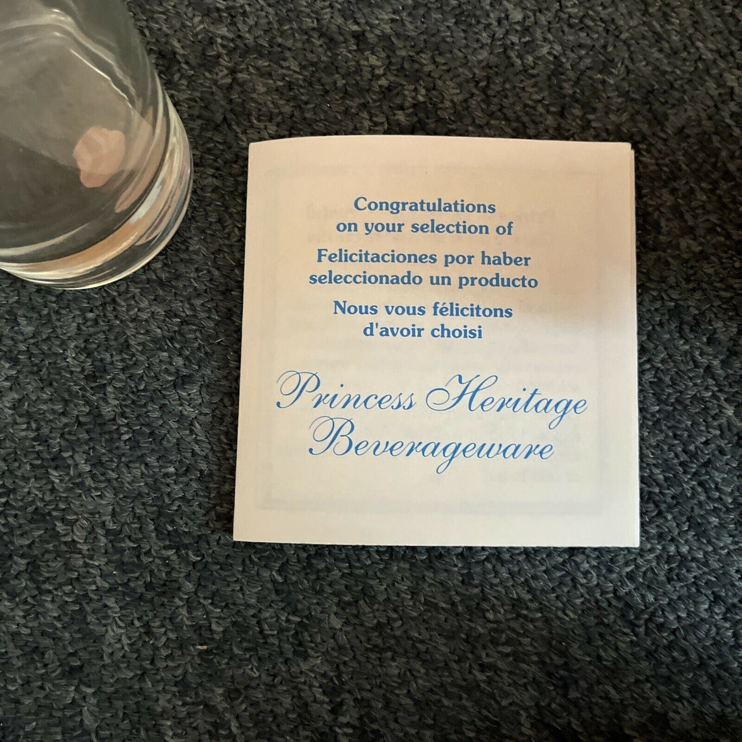 4x Princess House Heritage BeverageWare 523 - Made In USA 1992