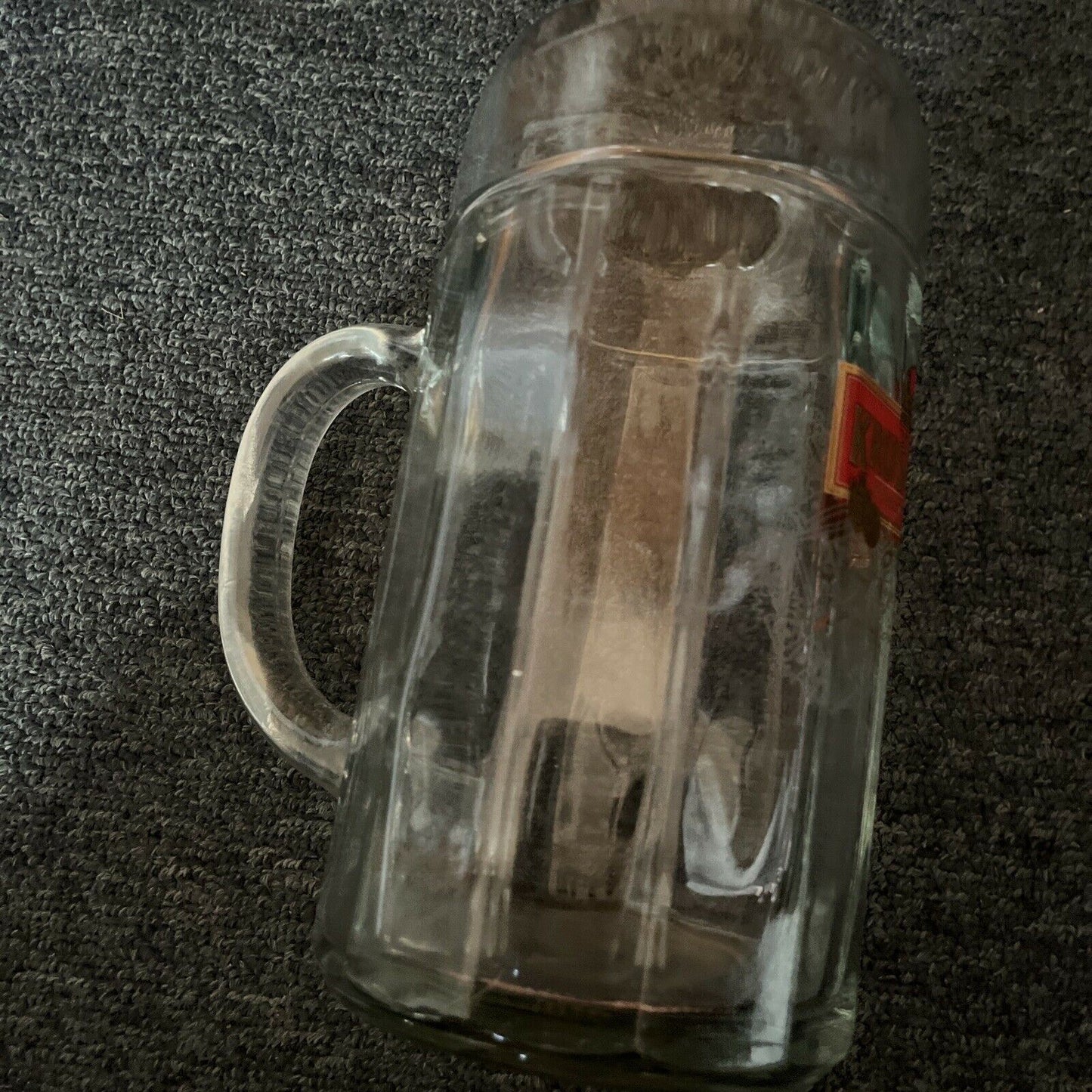 Krusovice Kralovsky Pivovar Beer Stein Mug Glass 1L Made In Austria