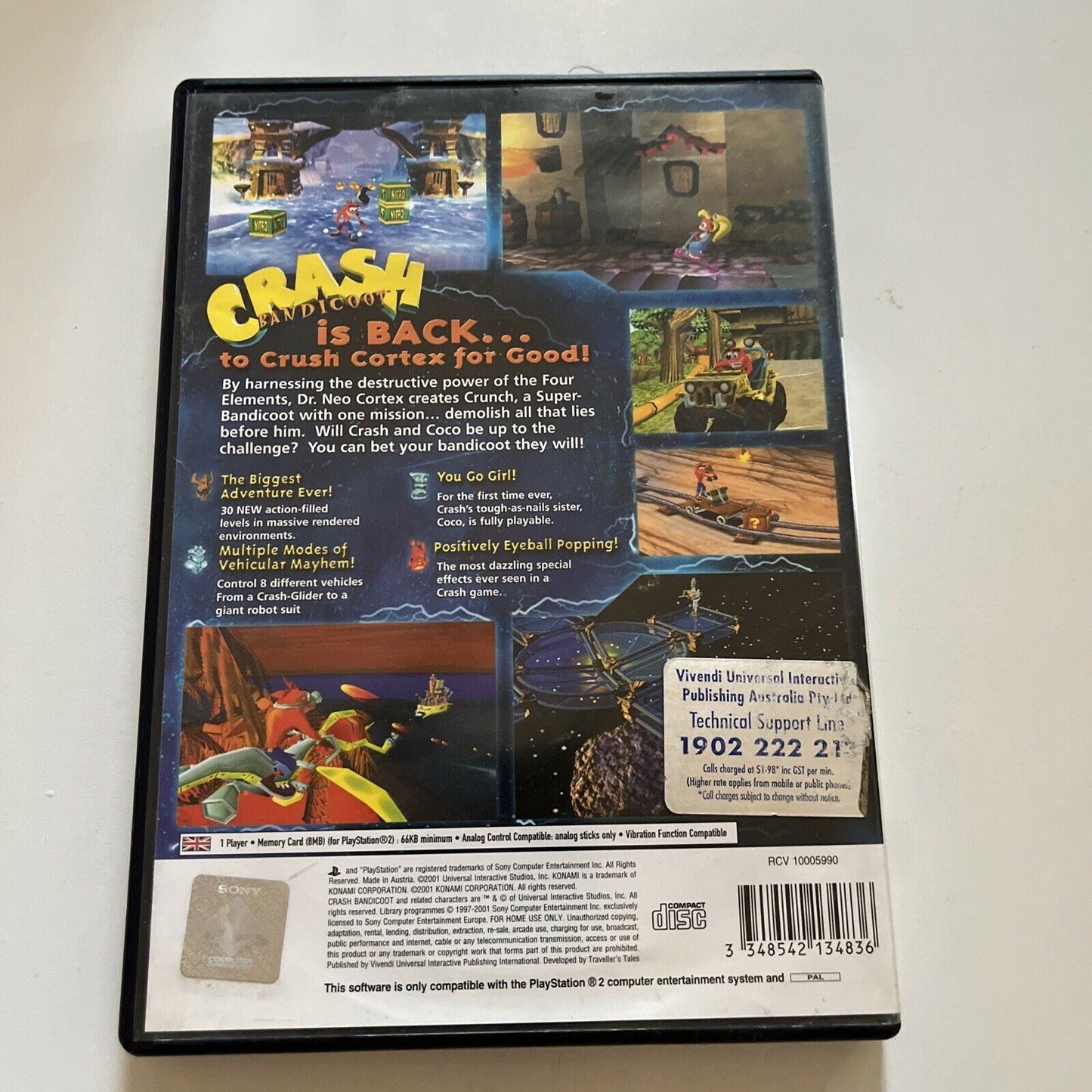 Crash Bandicoot: The Wrath of Cortex PS2 PlayStation Complete With Manual PAL