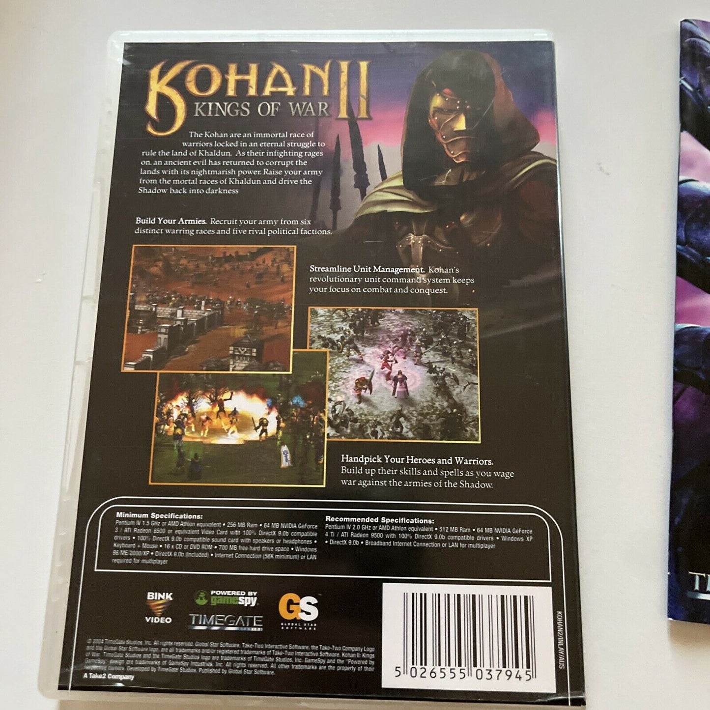 Kohan II - Kings Of War PC CDROM With Manual