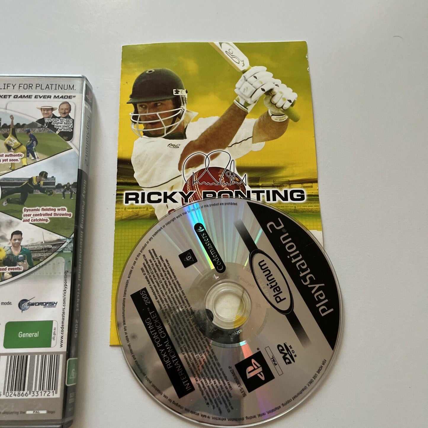 Ricky Ponting International Cricket 2005 - PlayStation PS2 Game PAL with Manual