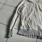 Uniqlo Hoodie XL Size Grey White Stripe Cotton Polyester