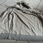 Uniqlo Hoodie XL Size Grey White Stripe Cotton Polyester