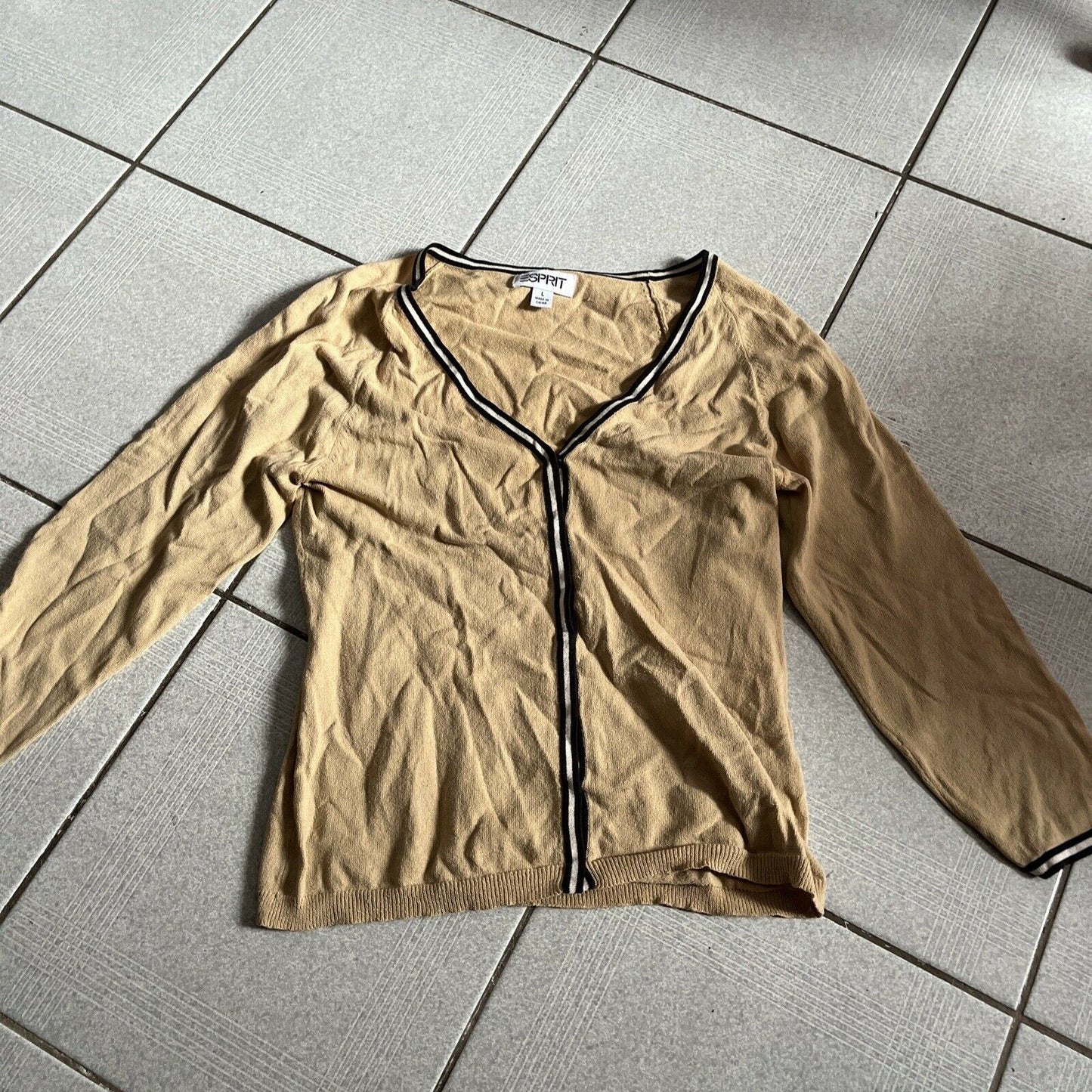 Espirit Brown Button Cardigan Large Size