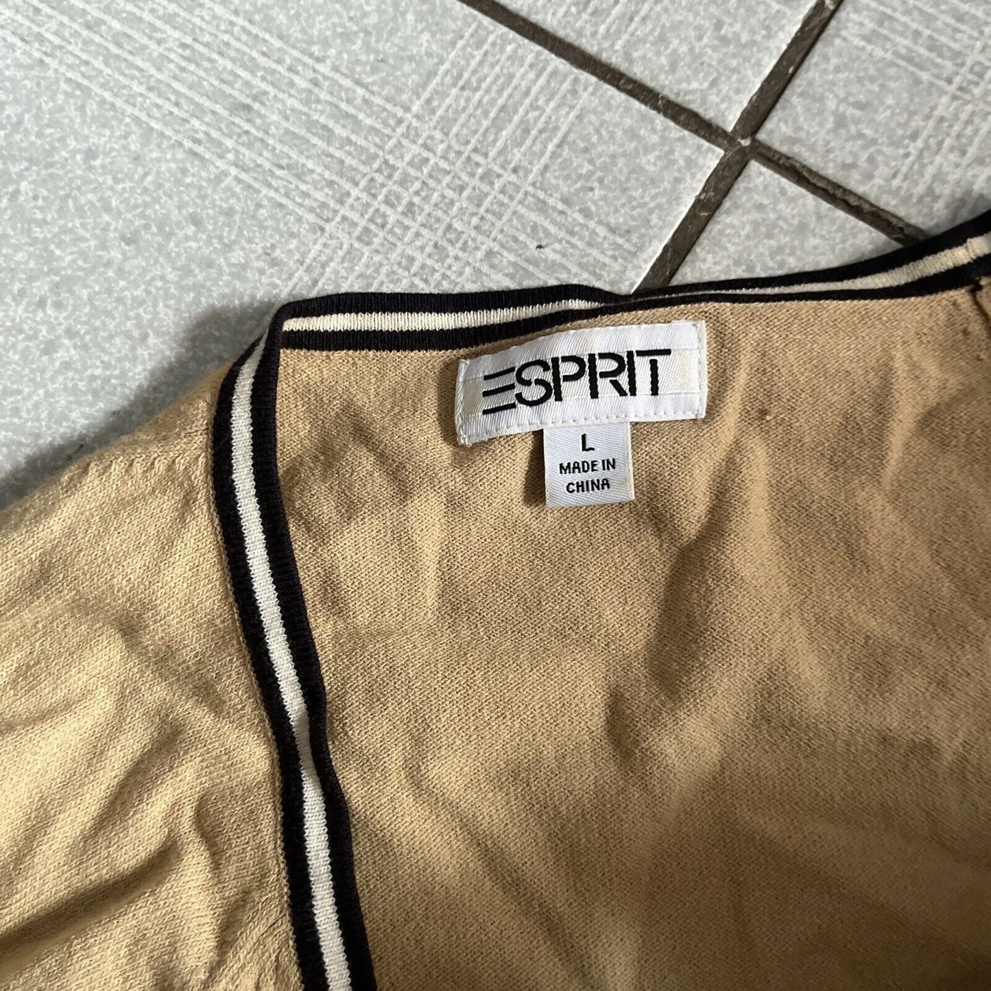 Espirit Brown Button Cardigan Large Size
