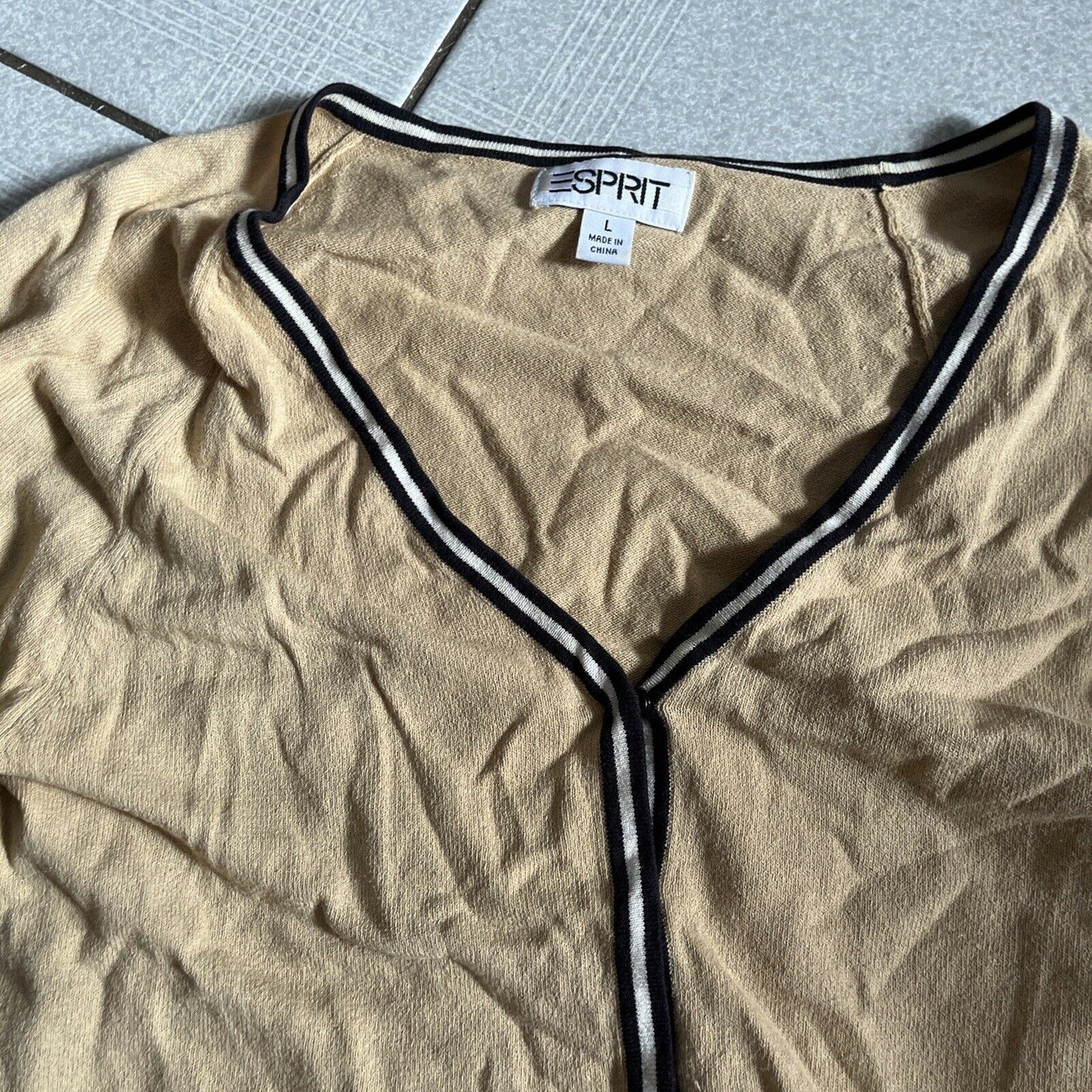 Espirit Brown Button Cardigan Large Size
