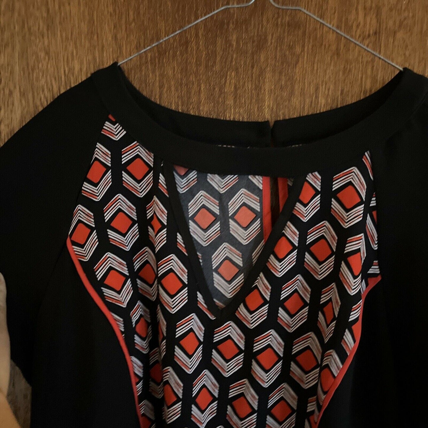 City Chic tunic top, red & black, sz. 14-16/XS