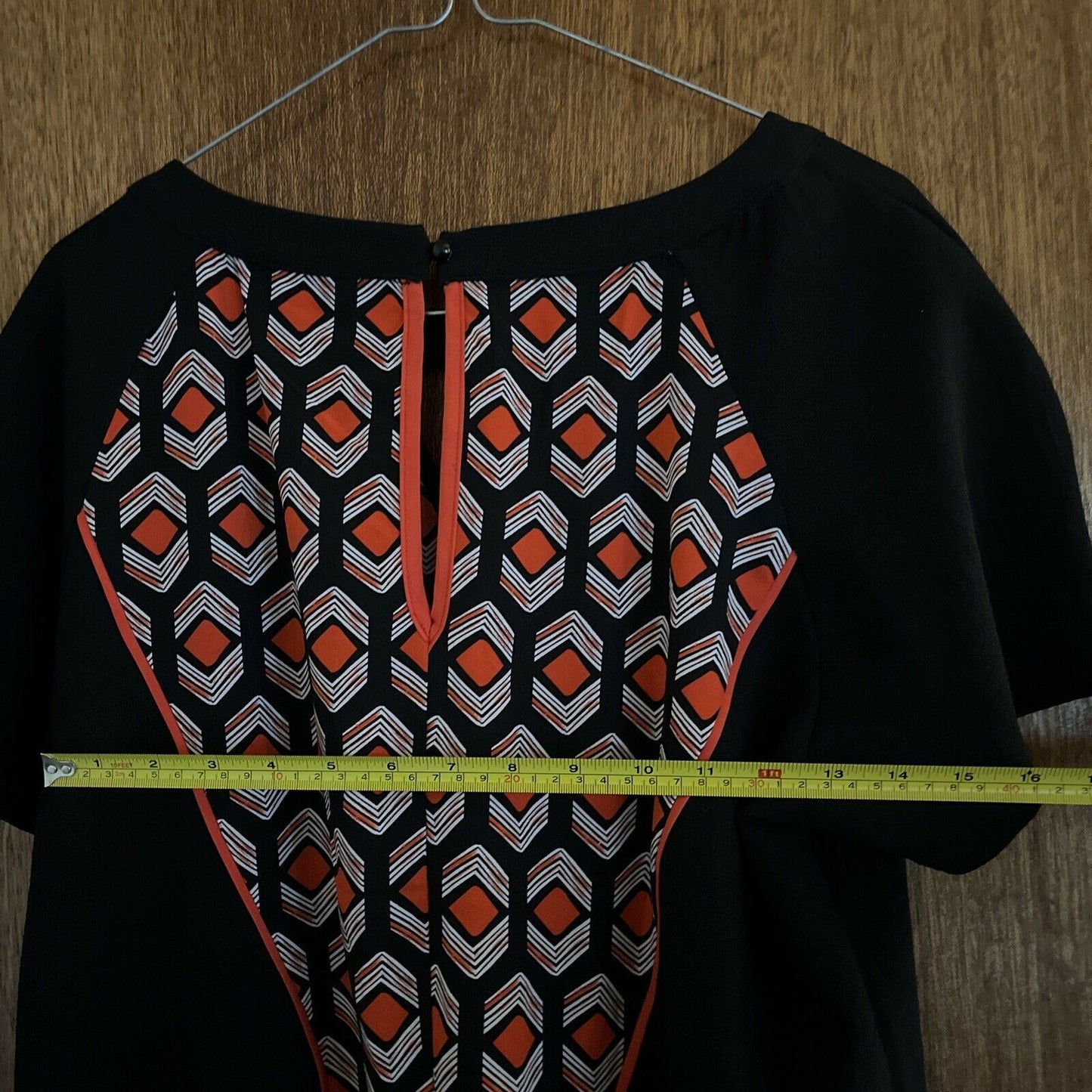 City Chic tunic top, red & black, sz. 14-16/XS