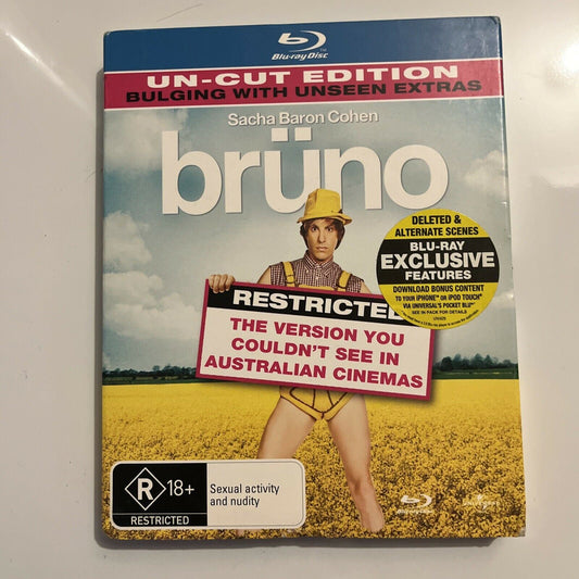 Bruno - Uncut Edition (Blu-ray, 2009) Sacha Baron Cohen, Region B